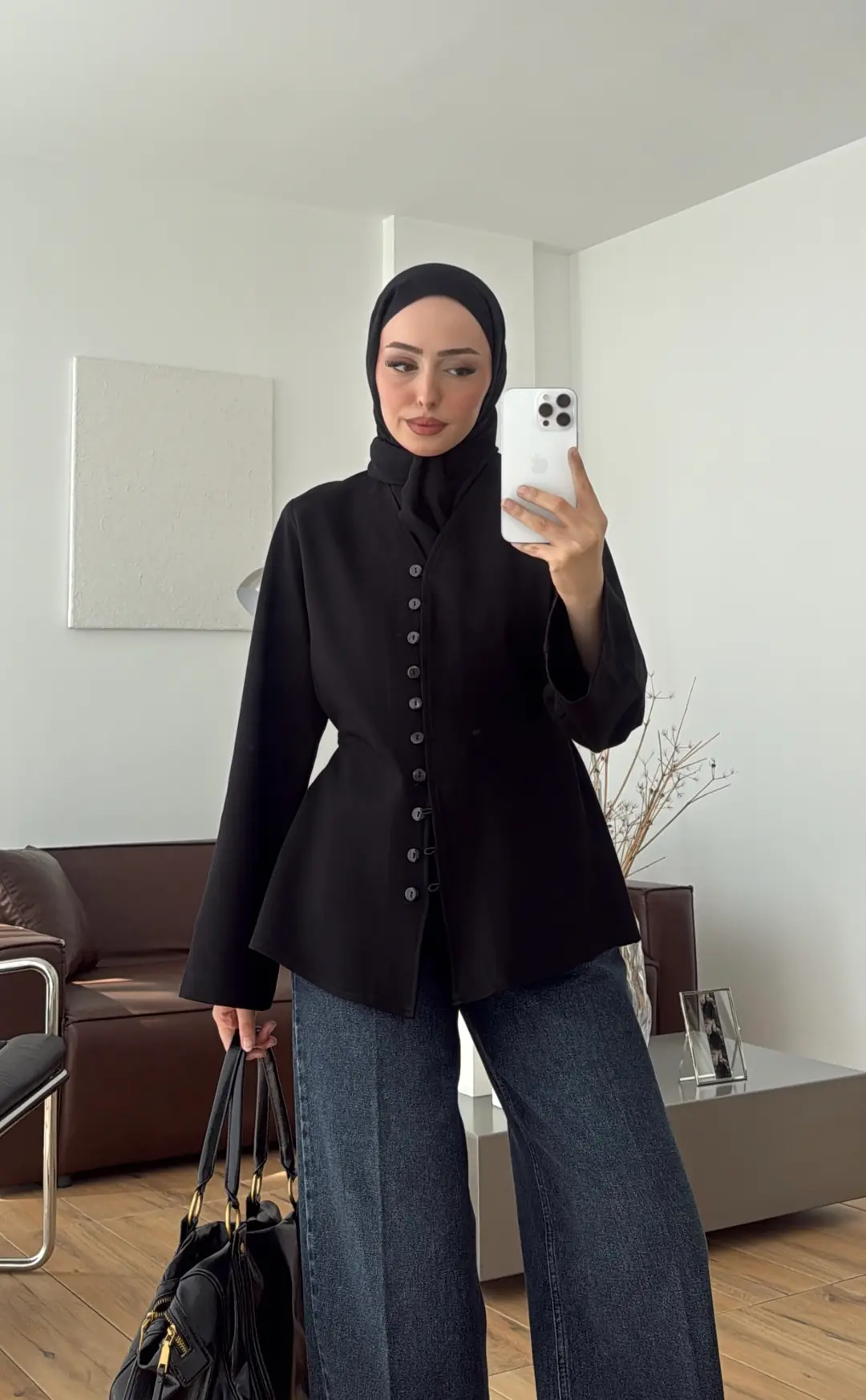 Oysho Düğmeli Bluz Siyah