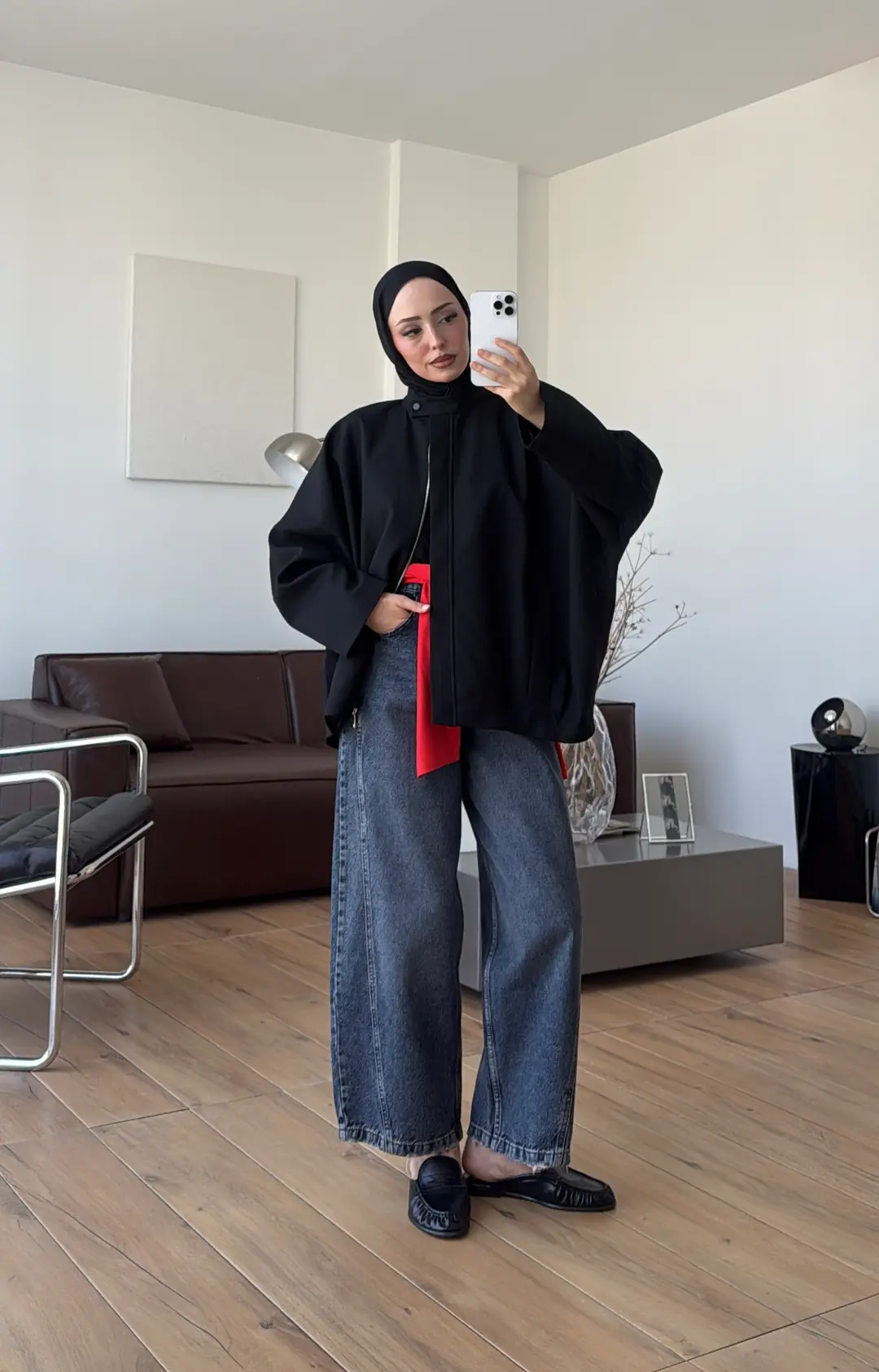 Pile Detay Bomber Ceket Siyah