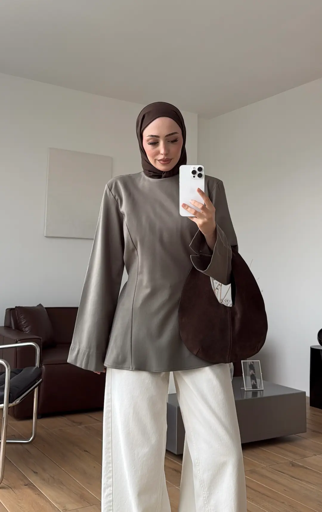 Vatkalı Yırtmaç Detay Bluz Çağla