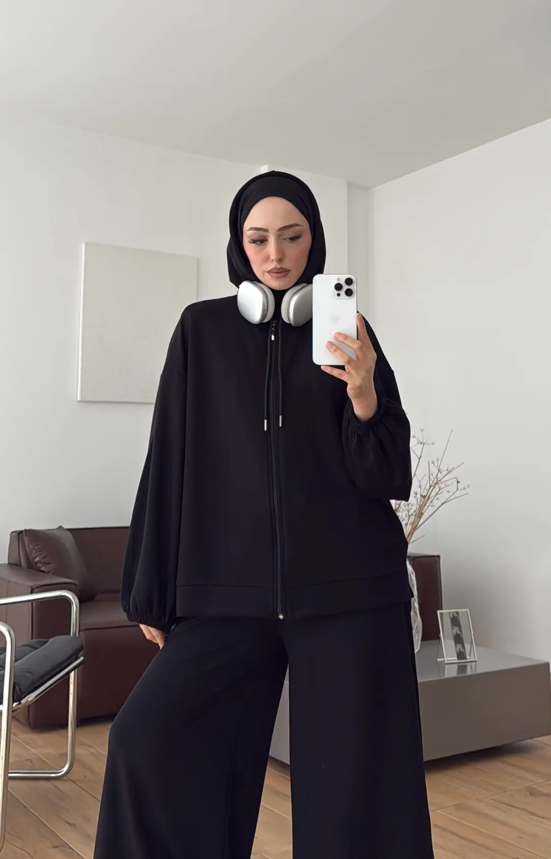 Hırkalı Pantolon Takım Siyah