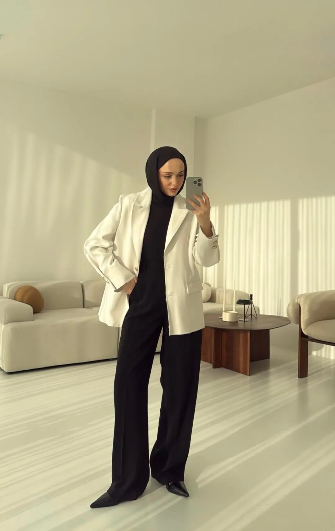 Beyaz Blazer Ceket