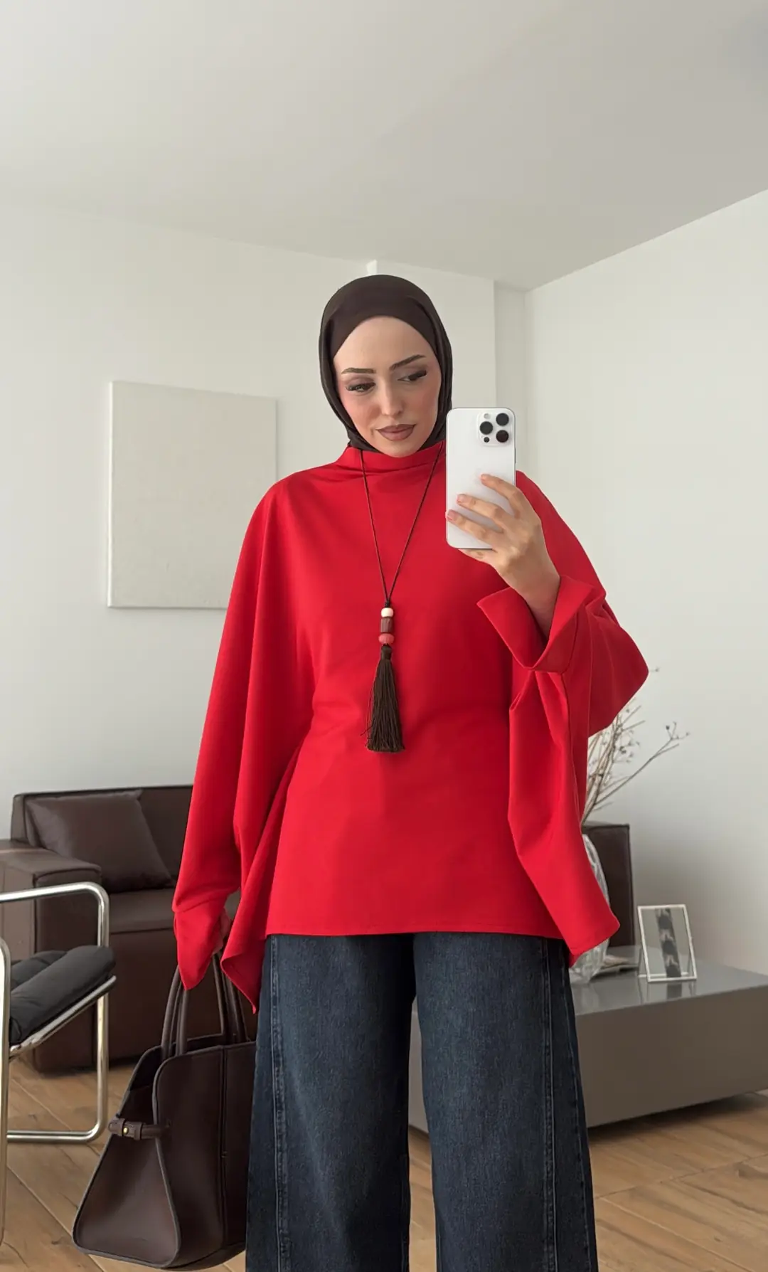 Oysho Bel Vurgulu Bluz Kırmızı