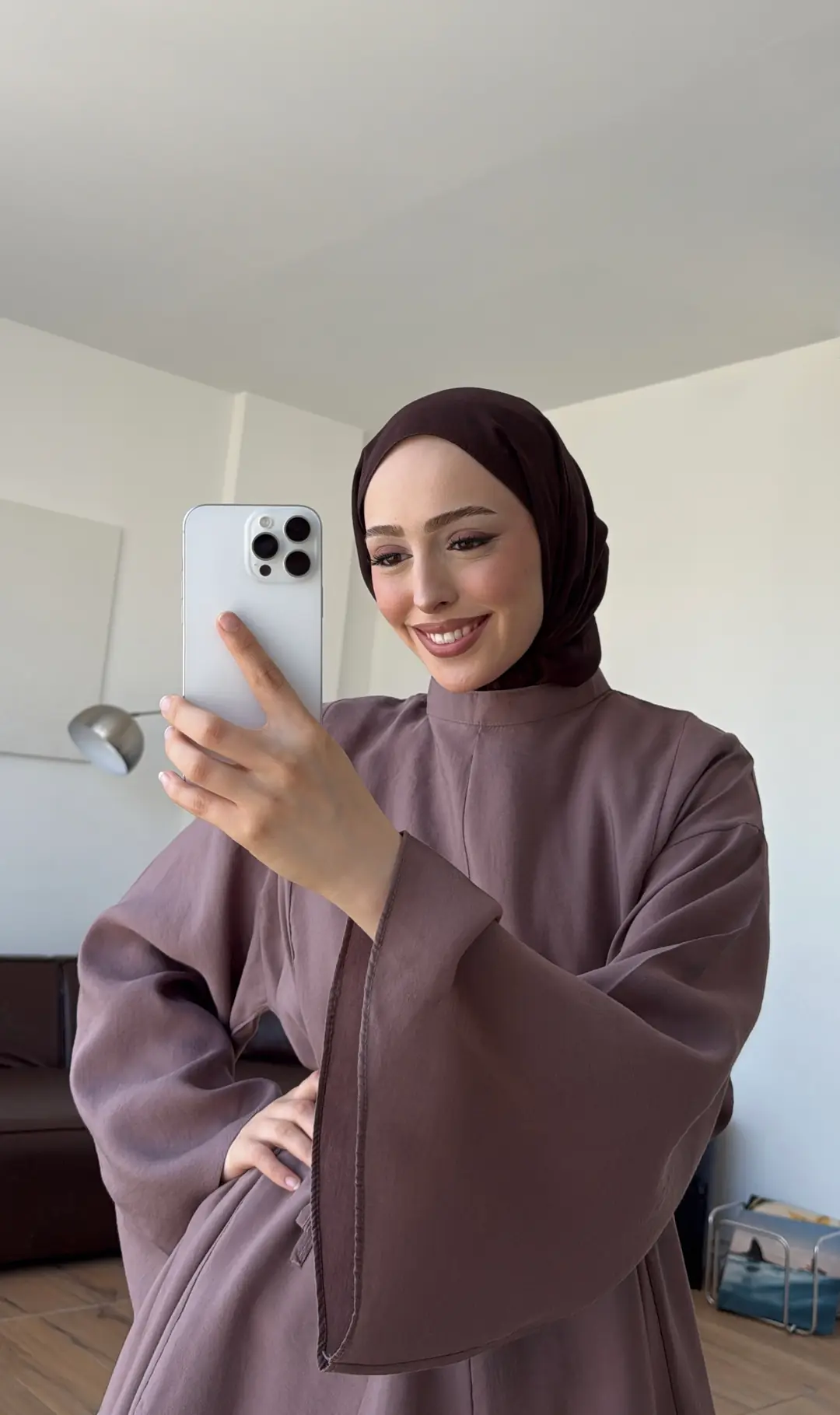 Volanlı Modal Gömlek Vizon