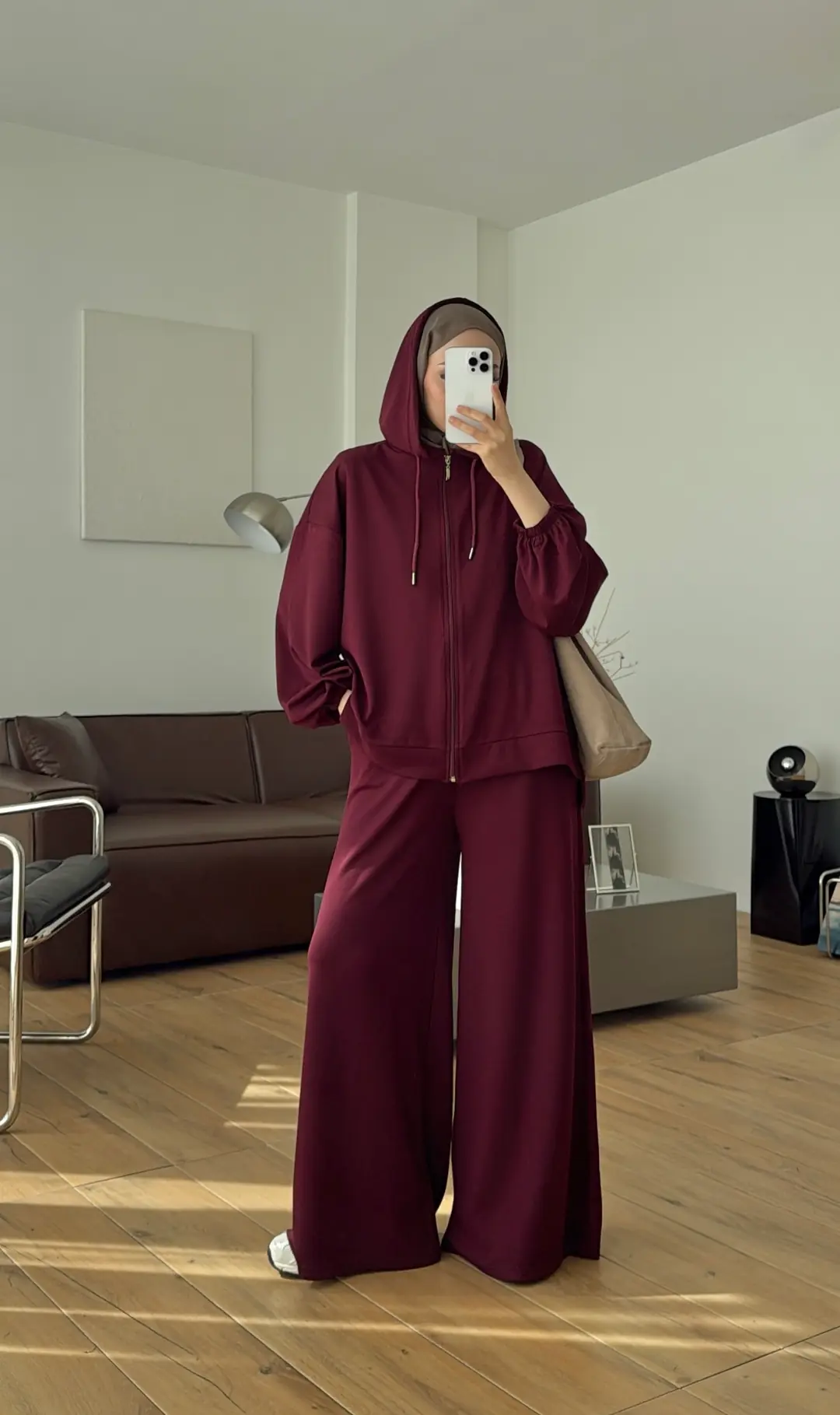 Hırkalı Pantolon Takım Bordo