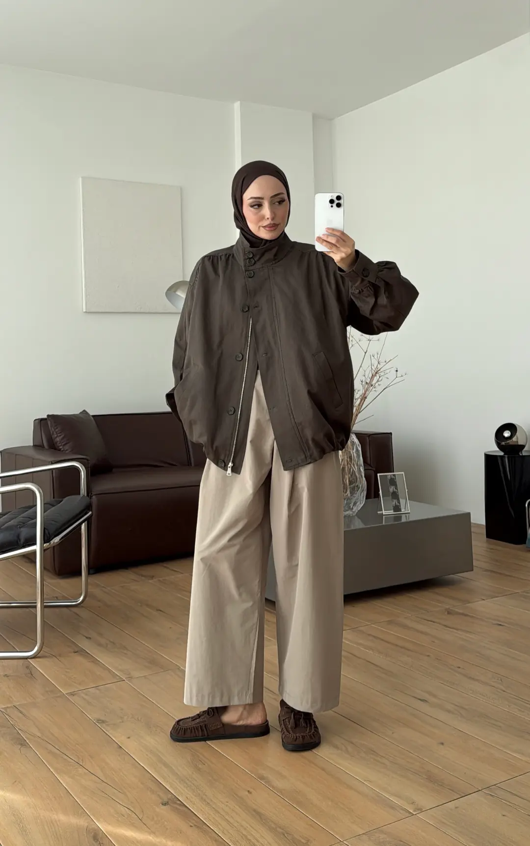 Gabardin Bomber Ceket Haki