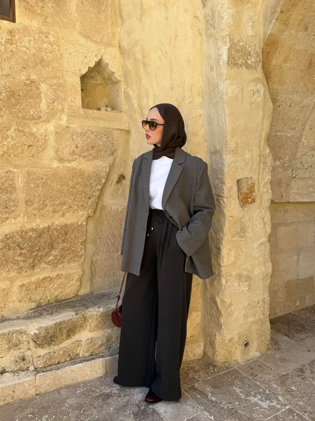 Gri Oversize Blazer Ceket