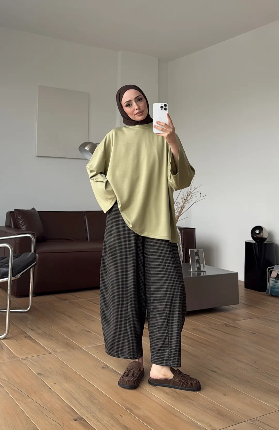 Seyyar Bağlamalı Oysho Kumaş Tunik Olive