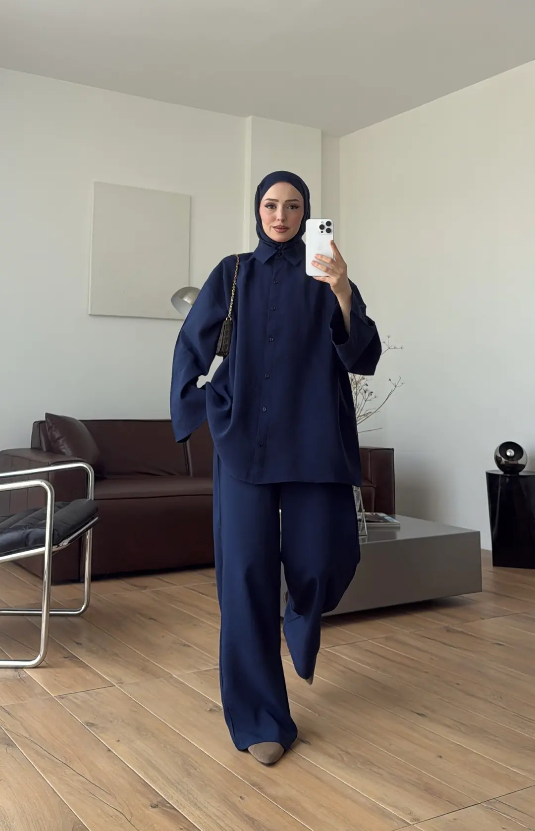 Tencel Bağlamalı Takım Lacivert