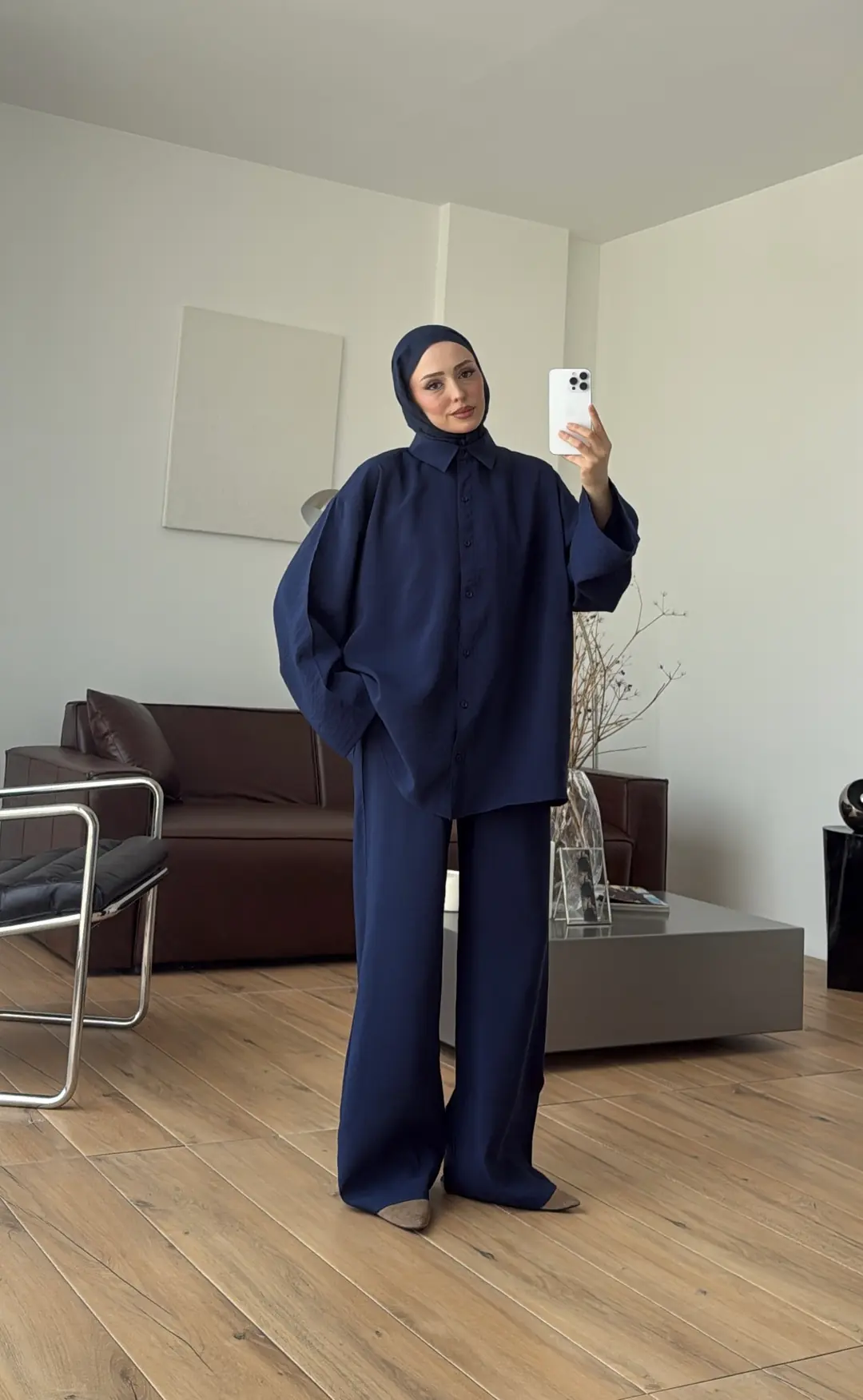Tencel Bağlamalı Takım Lacivert