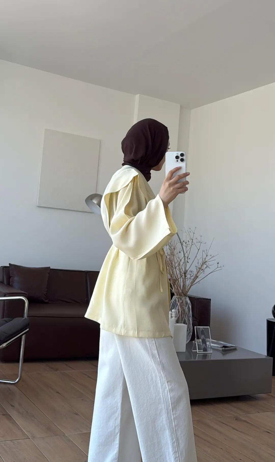 Omuz Detay Bağcıklı Tunik Sarı