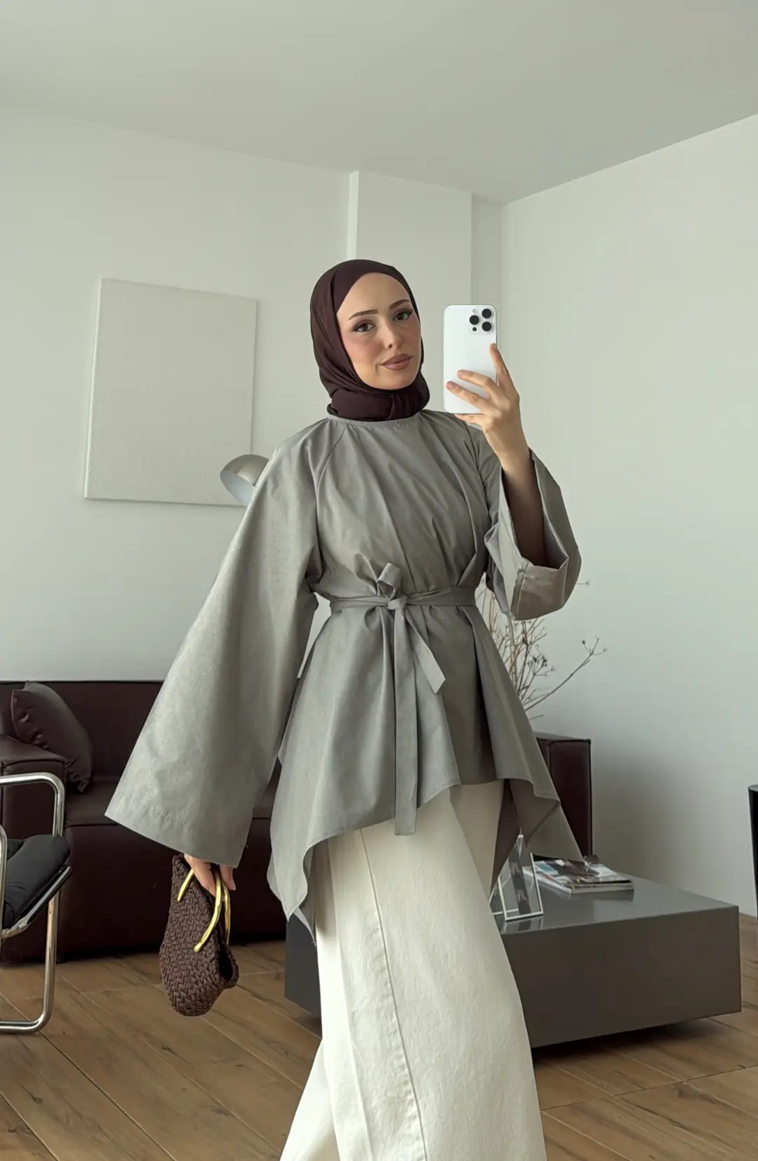 Dalgalı Tunik Çağla Yeşili