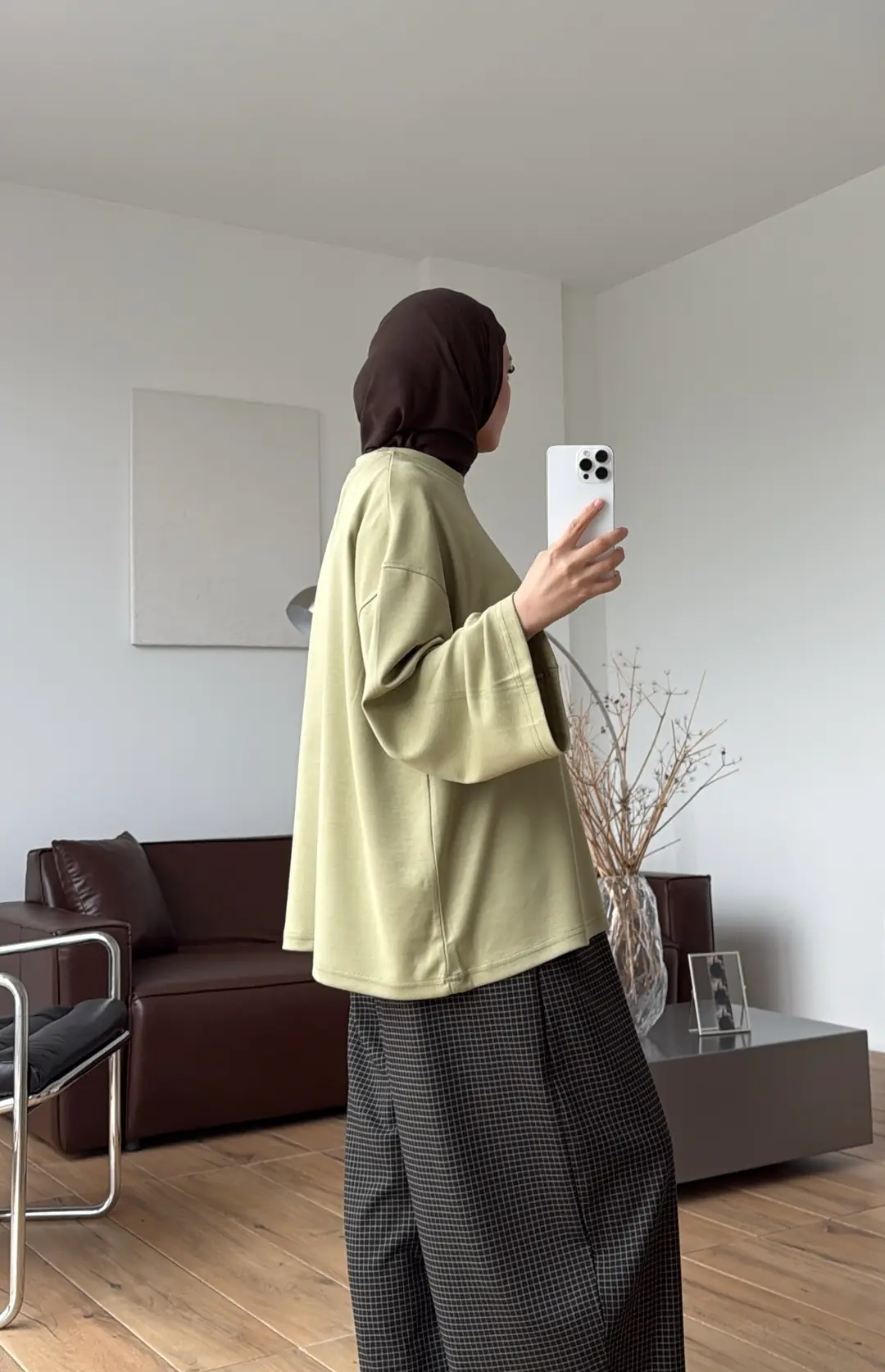 Seyyar Bağlamalı Oysho Kumaş Tunik Olive