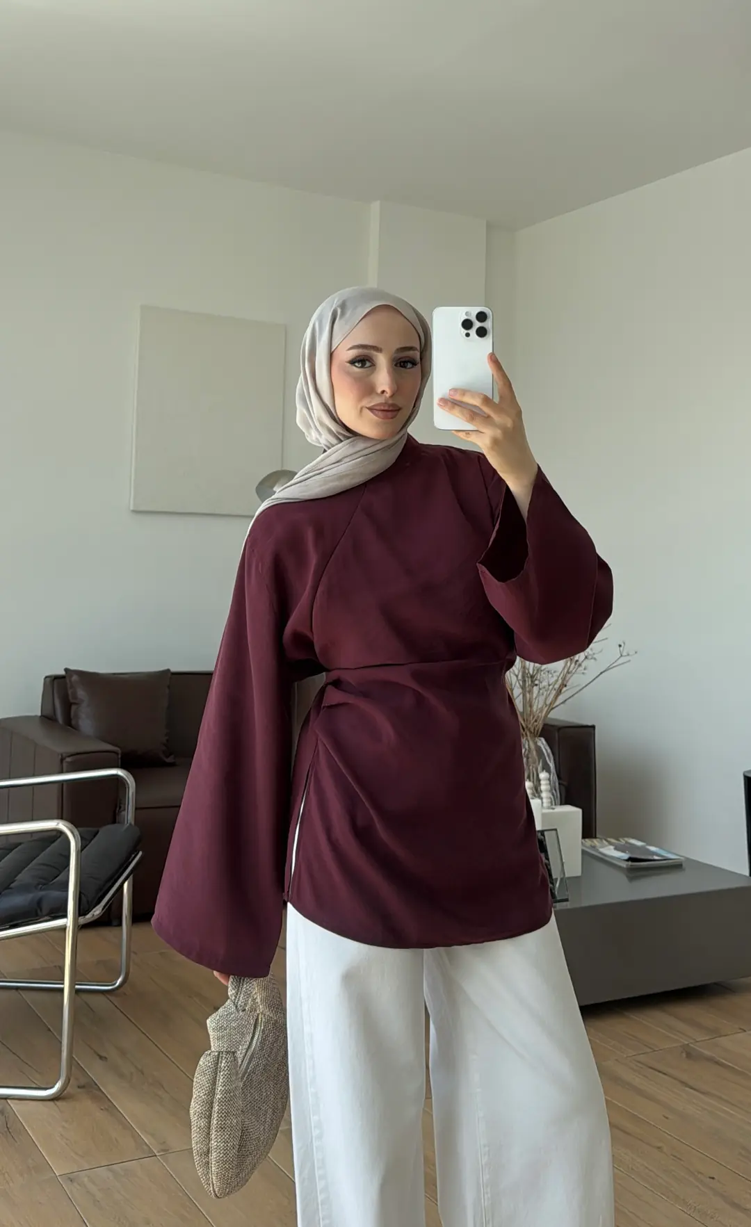 Modal Tasarım Bluz Bordo