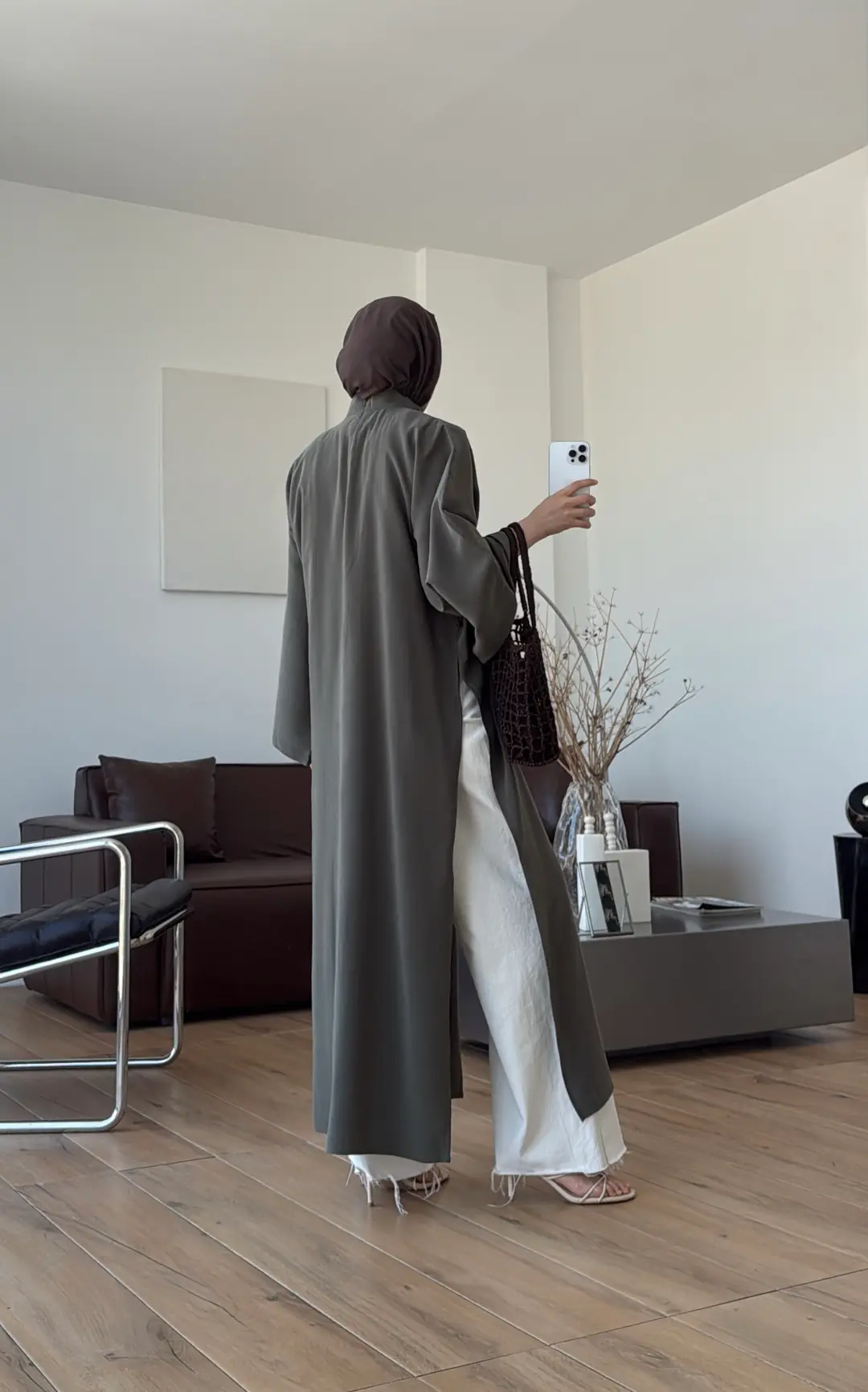 Yırtmaç Detaylı Tunik Haki