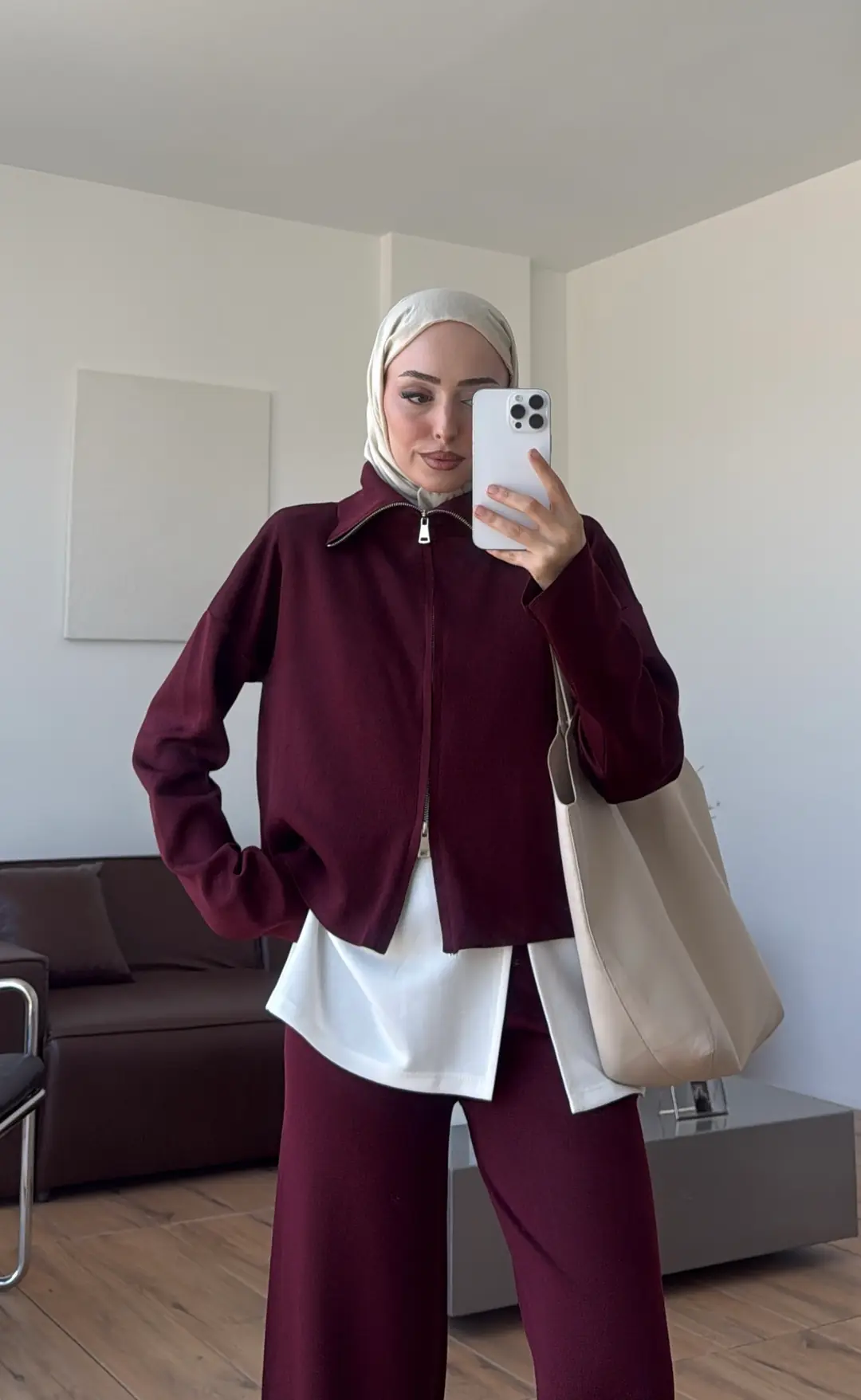 Urban 3'lü Triko Takım Bordo