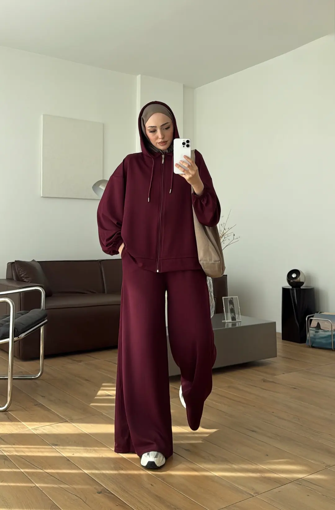 Hırkalı Pantolon Takım Bordo