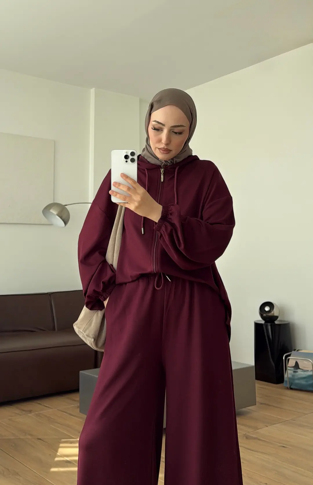 Hırkalı Pantolon Takım Bordo
