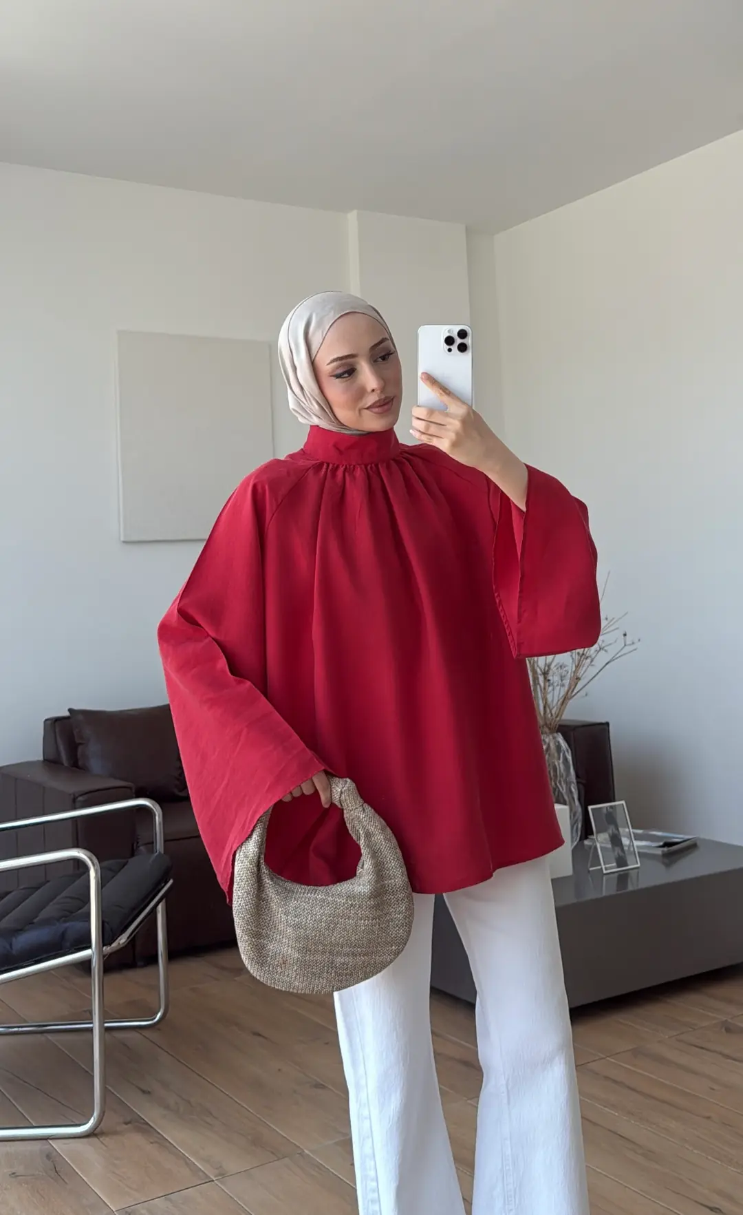 Reglan Salaş Tunik Kırmızı