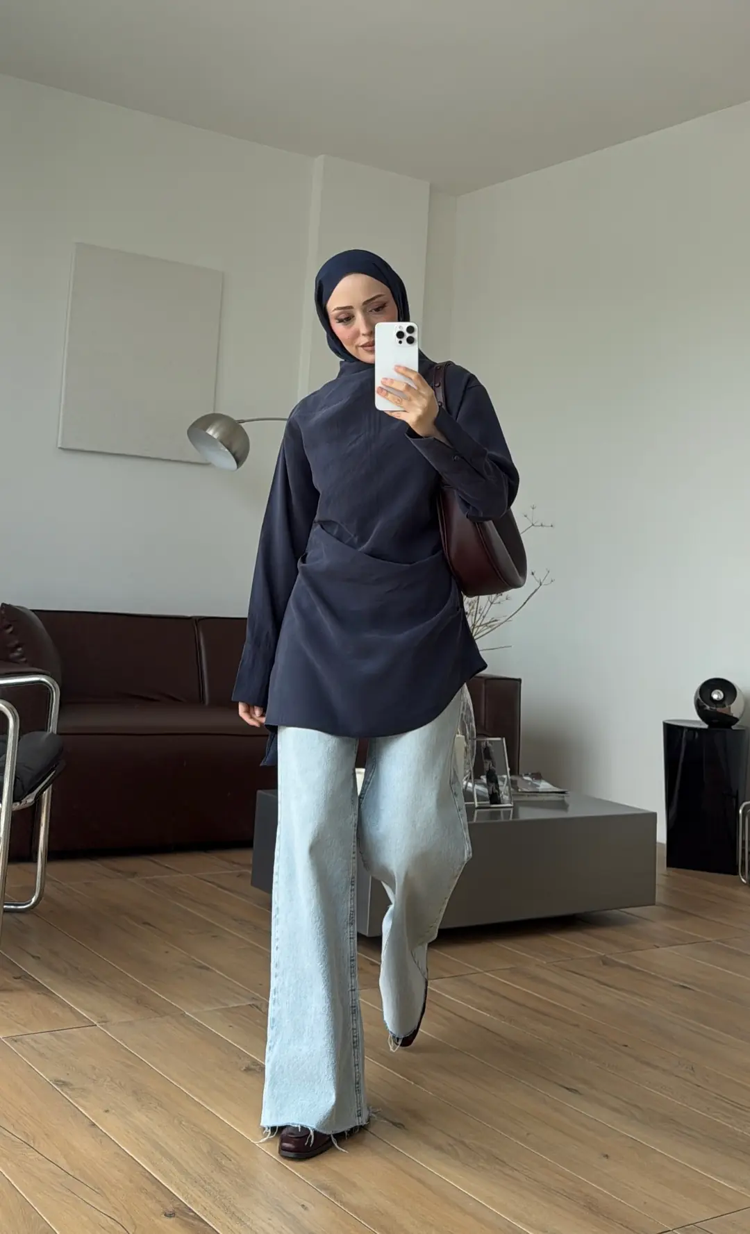 Drape Bluz Lacivert