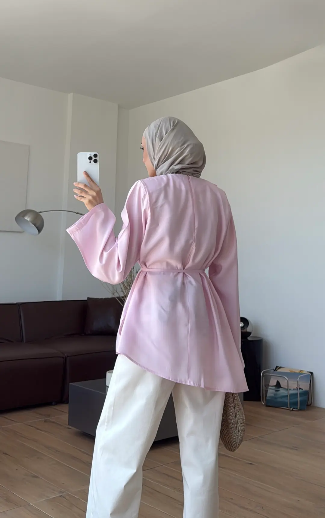 Vatkalı Asimetrik Bluz Pembe