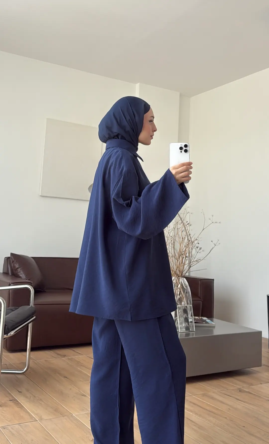 Tencel Bağlamalı Takım Lacivert
