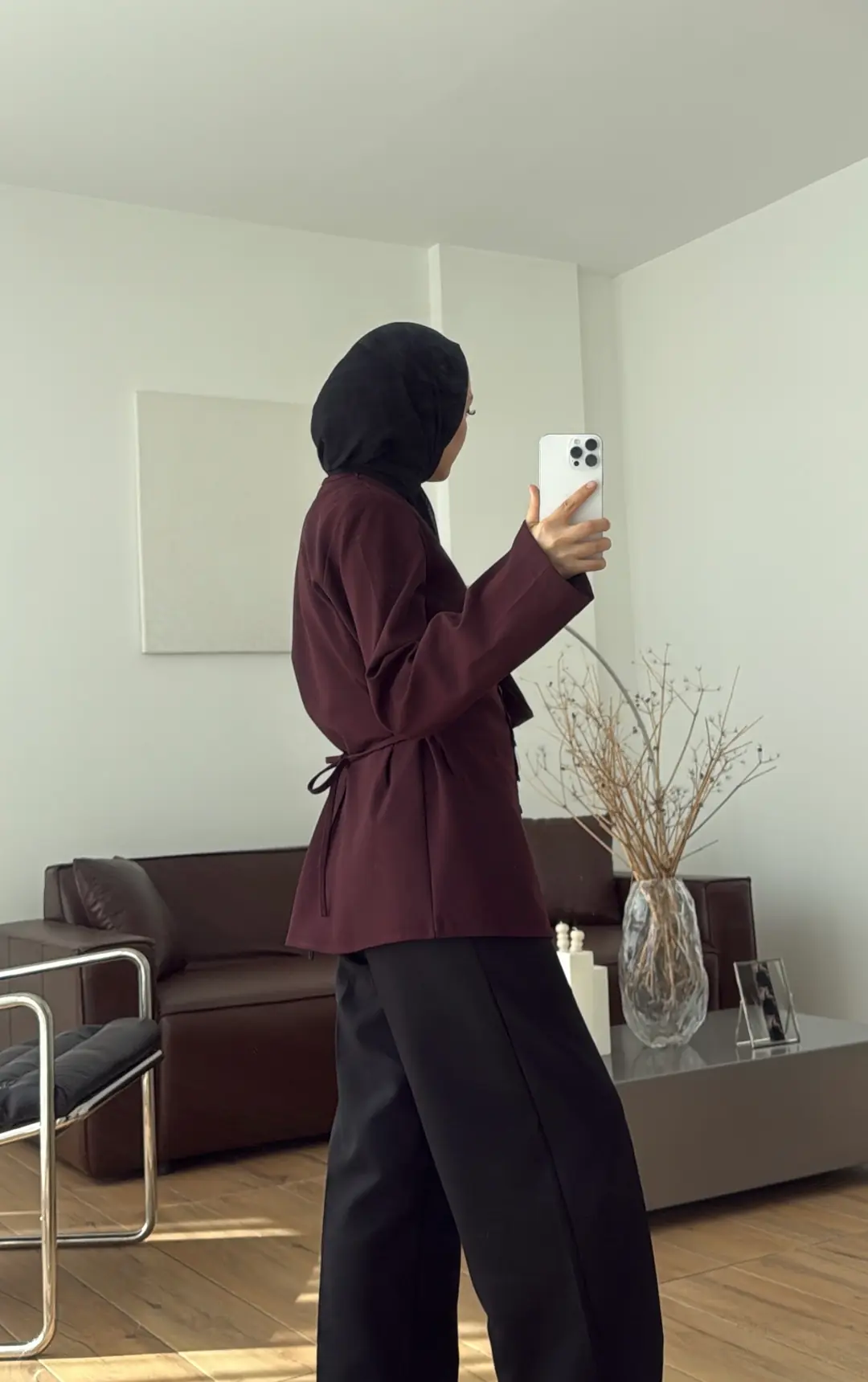 Oysho Düğmeli Bluz Mürdüm