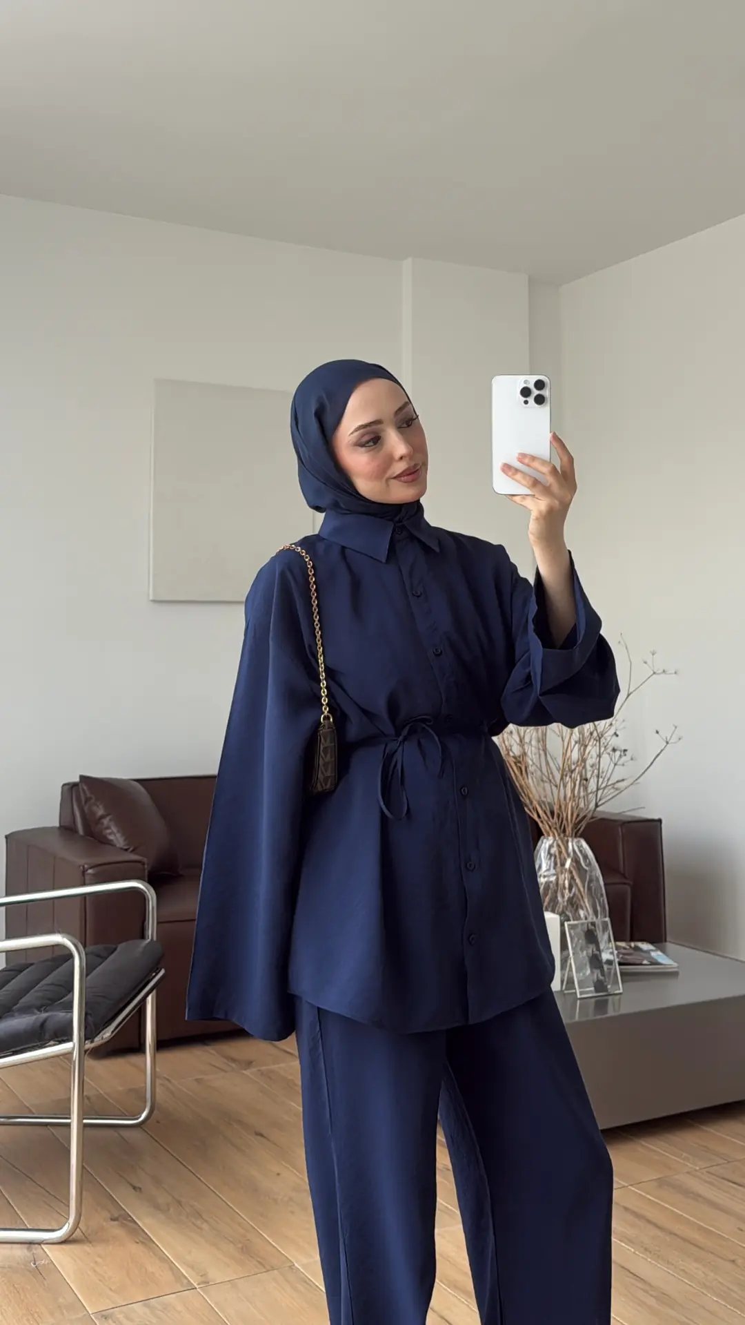 Tencel Bağlamalı Takım Lacivert