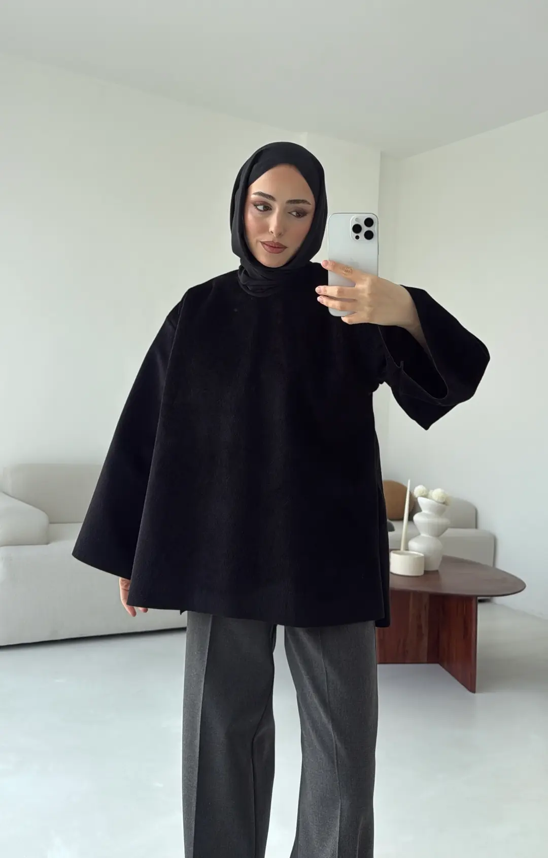 Tok Kumaş Bluz Siyah