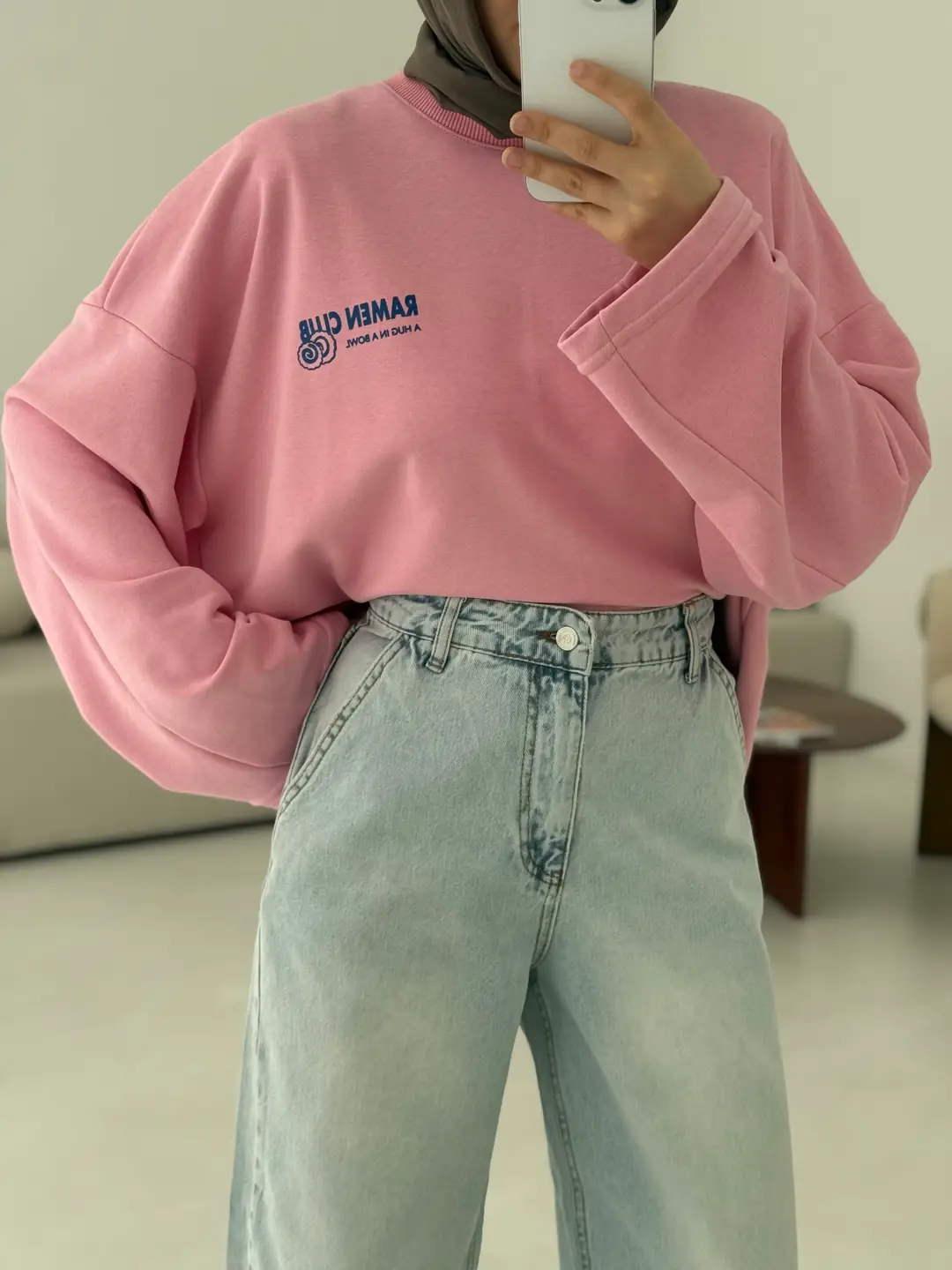 Acık Mavi Mom Jean