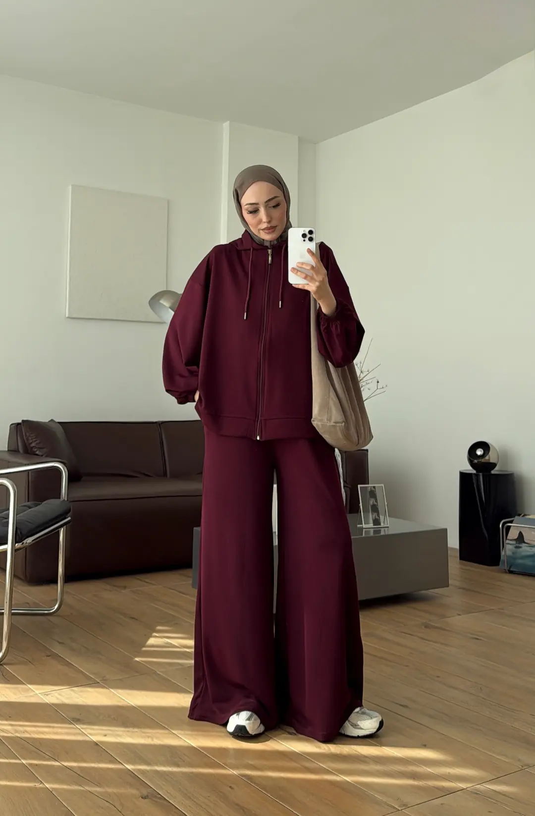 Hırkalı Pantolon Takım Bordo