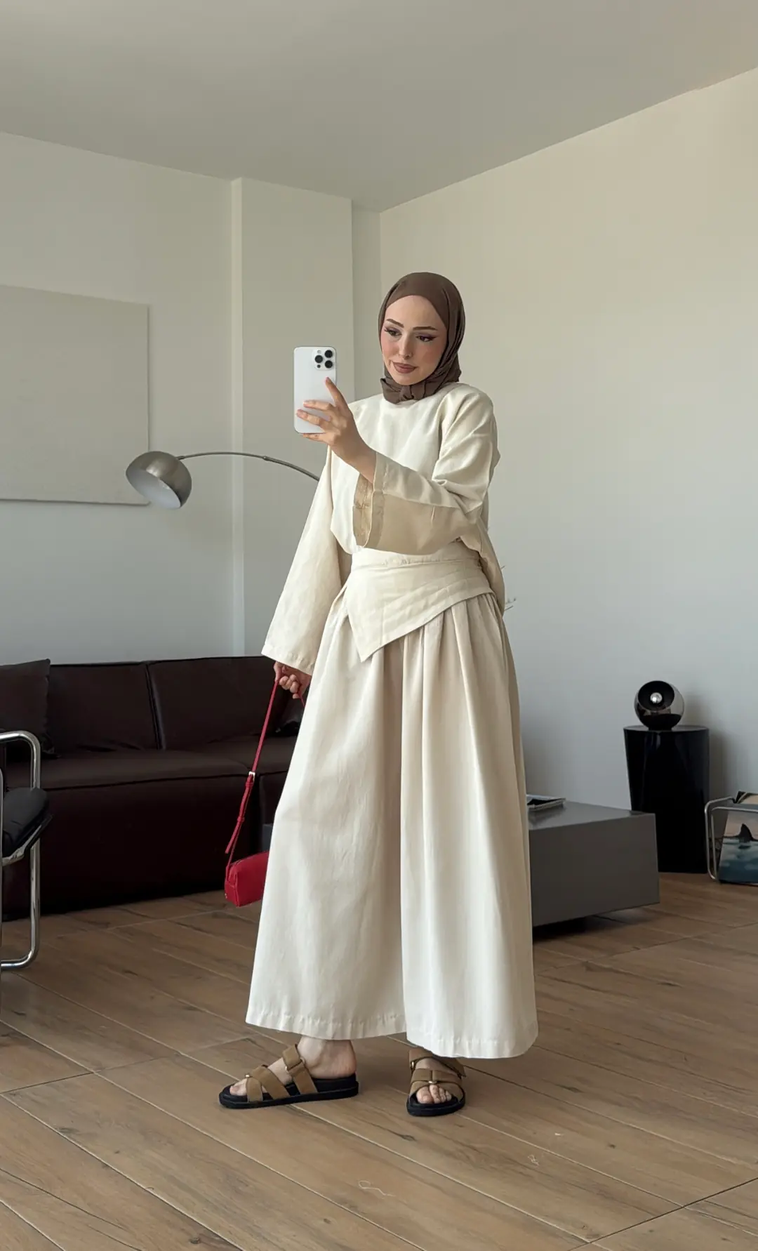 Lale Keten Takım Bej