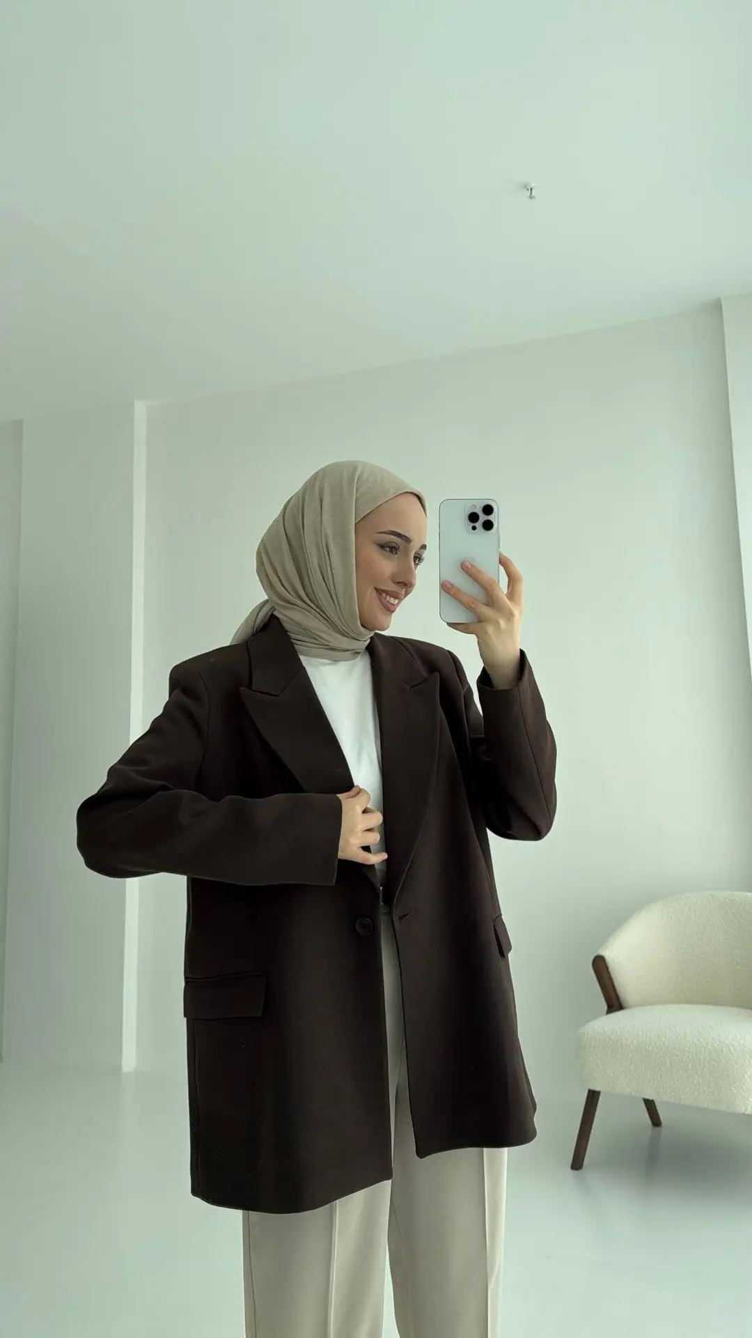 Kahve Blazer Ceket
