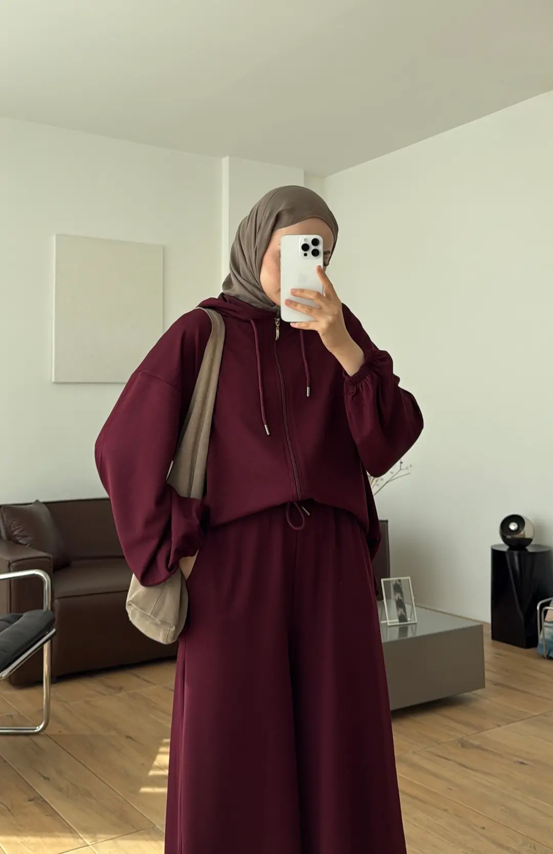 Hırkalı Pantolon Takım Bordo