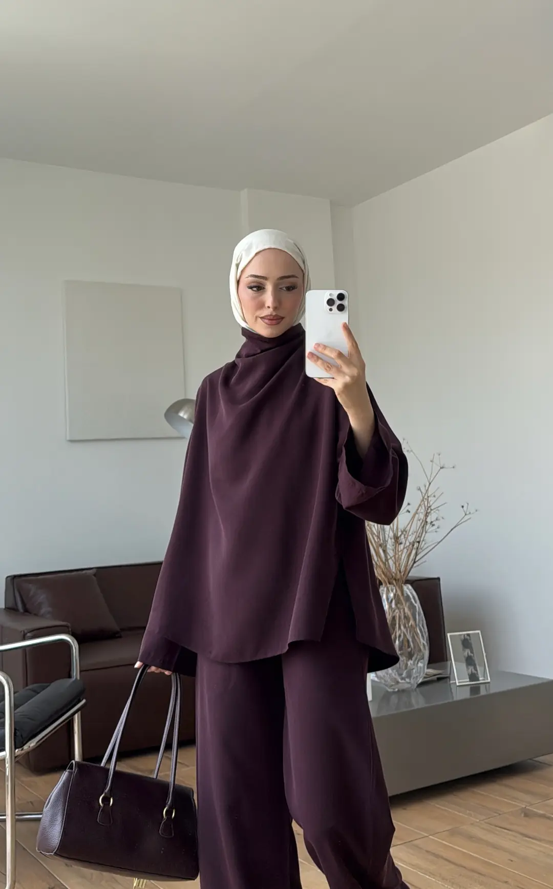 Degaje Yaka Takım Mürdüm