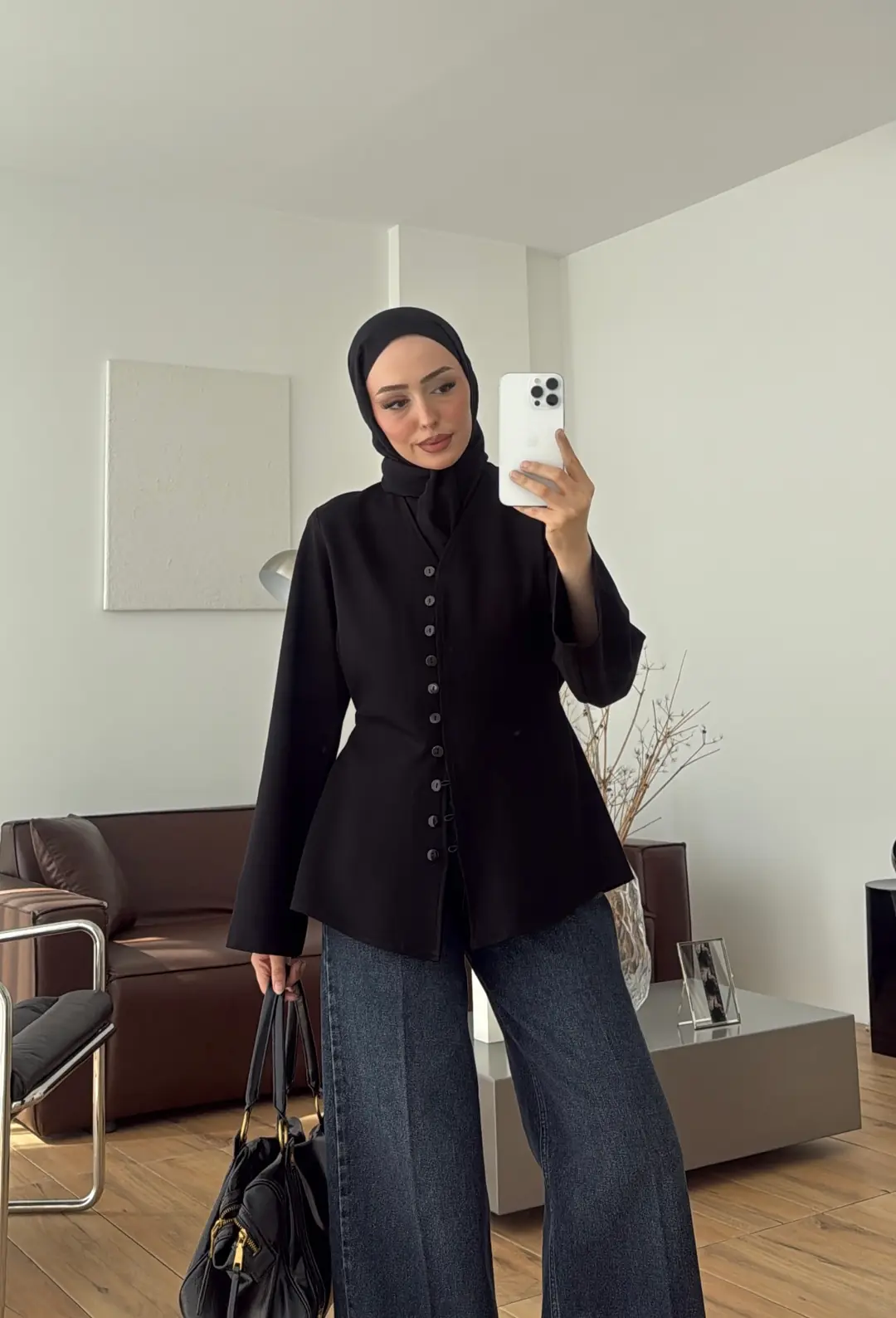 Oysho Düğmeli Bluz Siyah