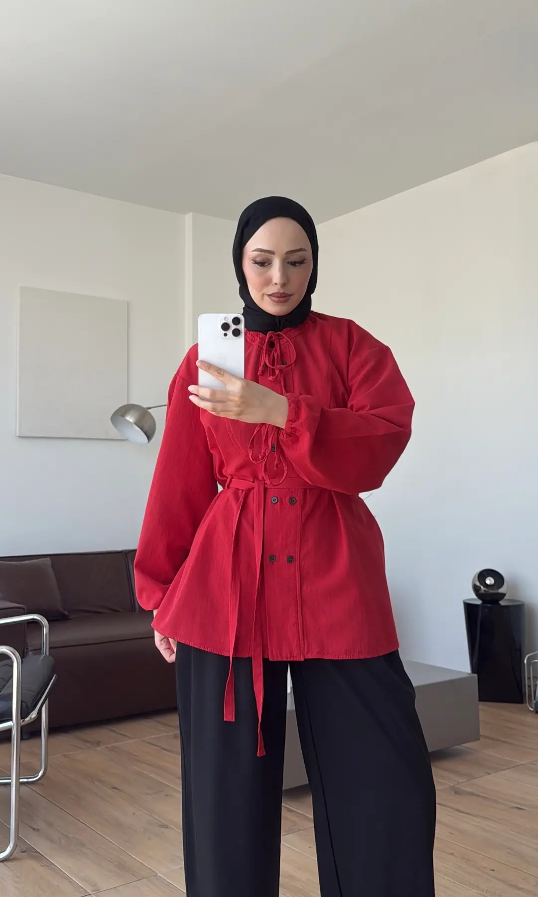 Premium Geniş Patlı Gömlek Kırmızı