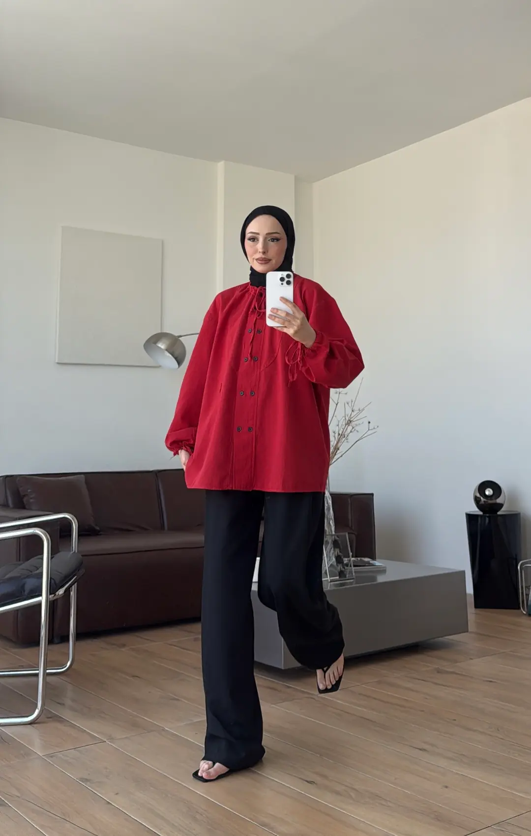 Premium Geniş Patlı Gömlek Kırmızı