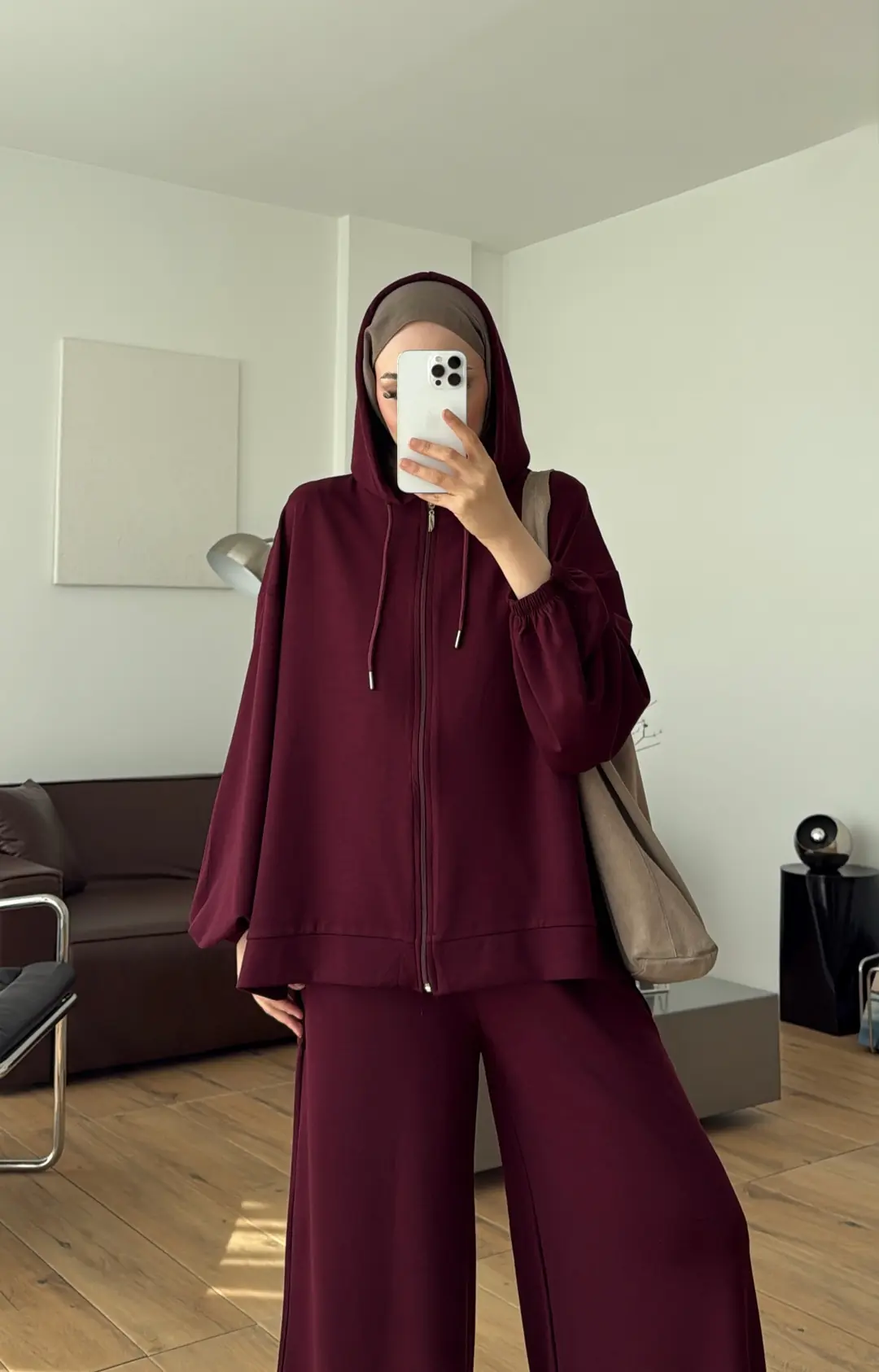Hırkalı Pantolon Takım Bordo
