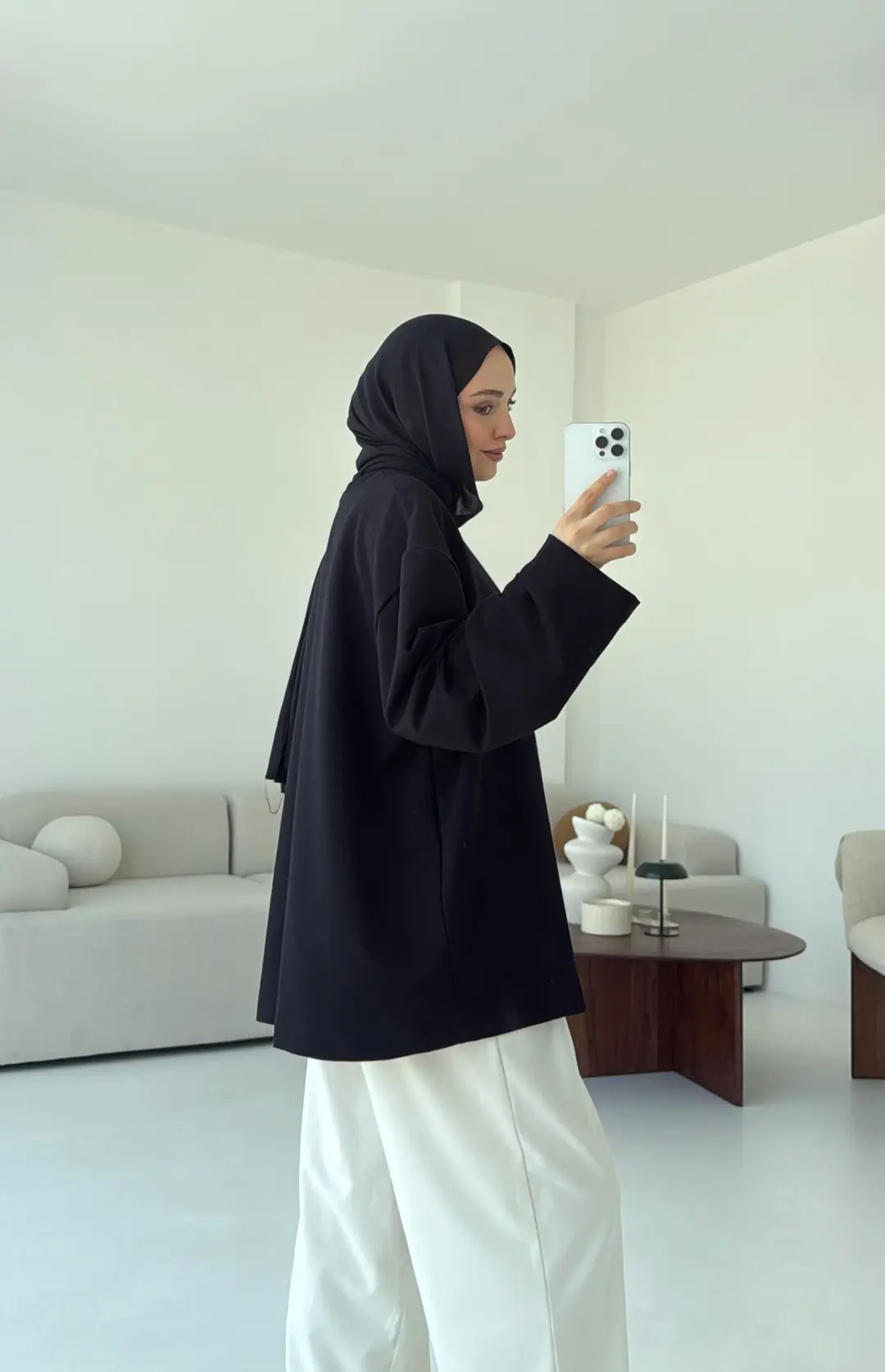 Etiket Baskılı  Sweatshirt Siyah