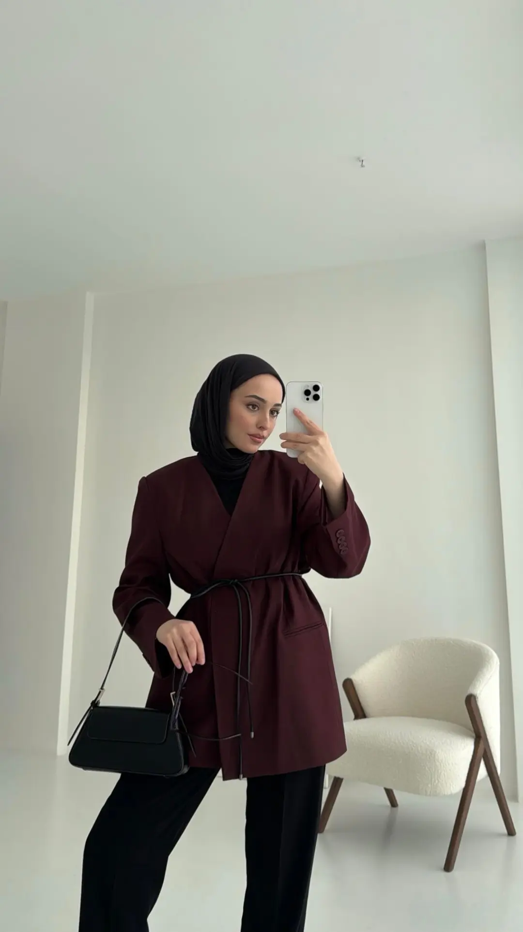Hakim Yaka Blazer Ceket Bordo
