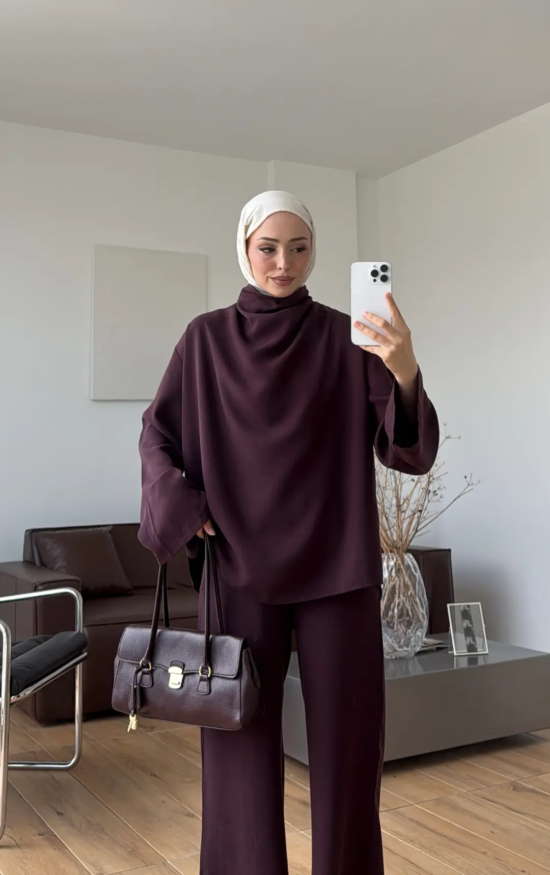 Degaje Yaka Takım Mürdüm