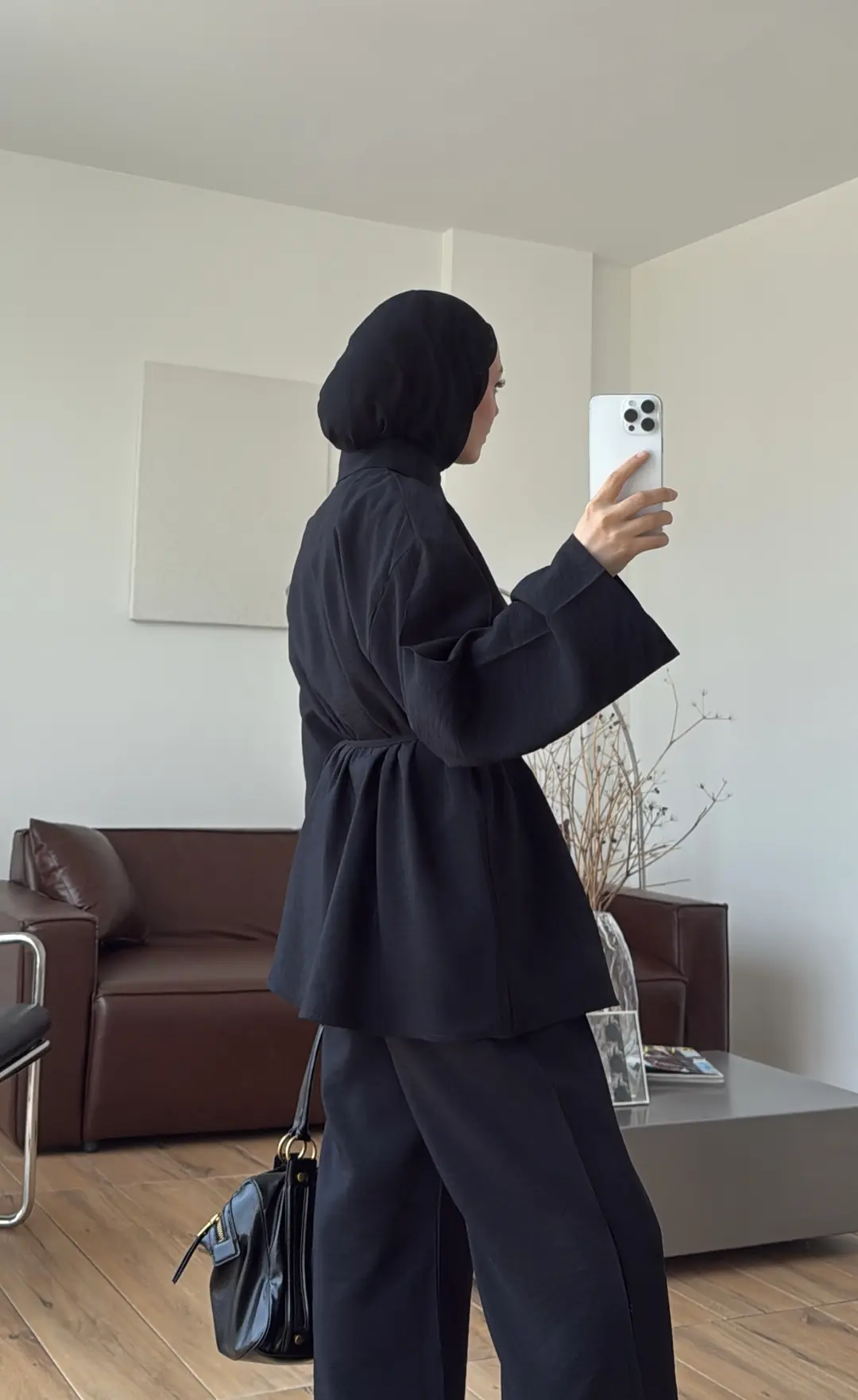 Tencel Bağlamalı Takım Siyah