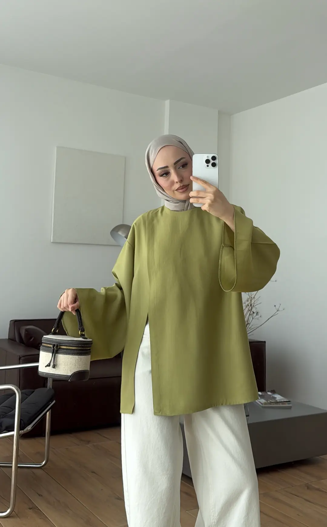 Kapaklı Bluz Yeşil