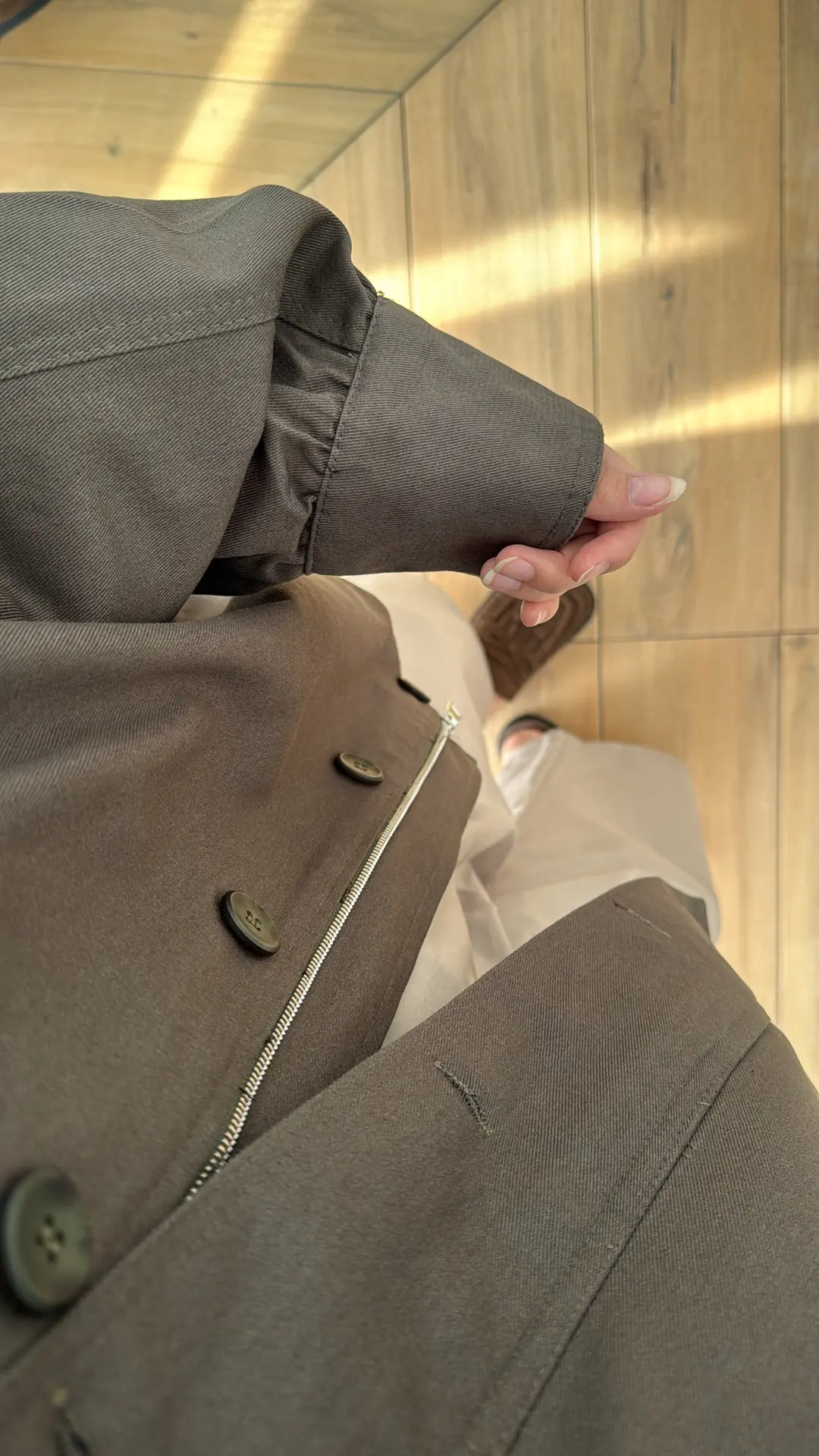 Gabardin Bomber Ceket Haki