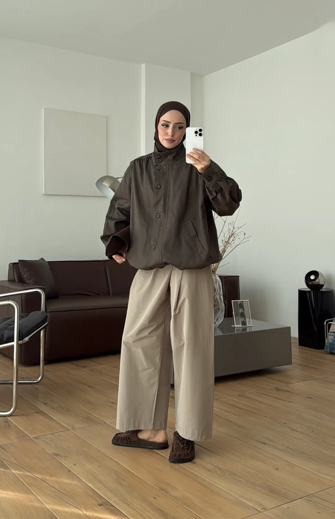Gabardin Bomber Ceket Haki
