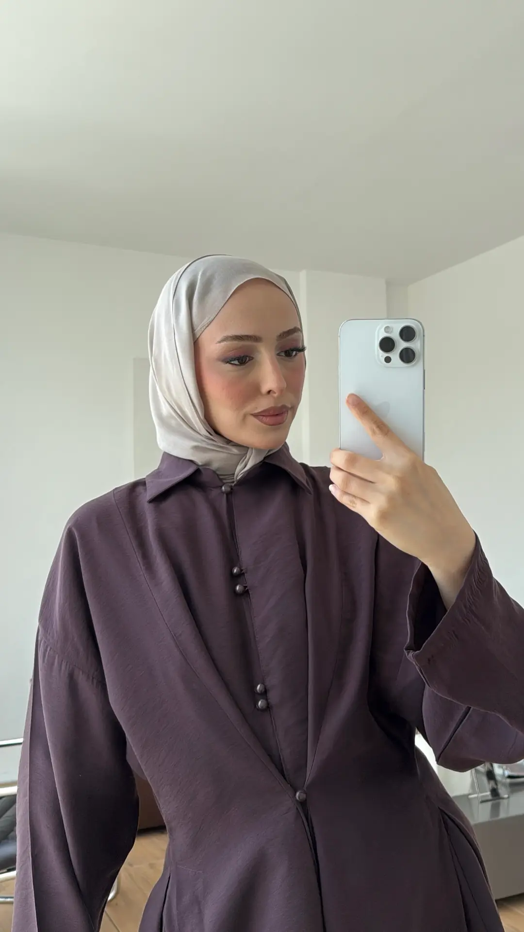 Top Düğmeli Tasarım Takım Mürdüm