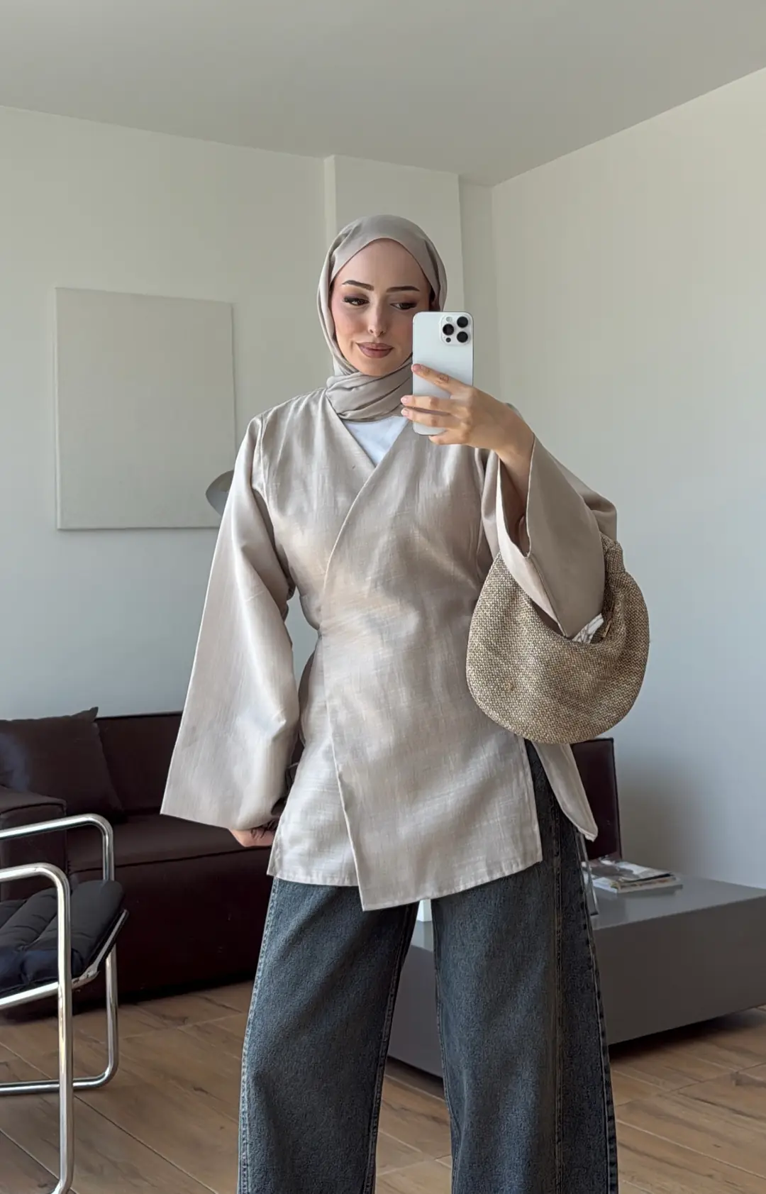 Bağlamalı Kimono Vizon
