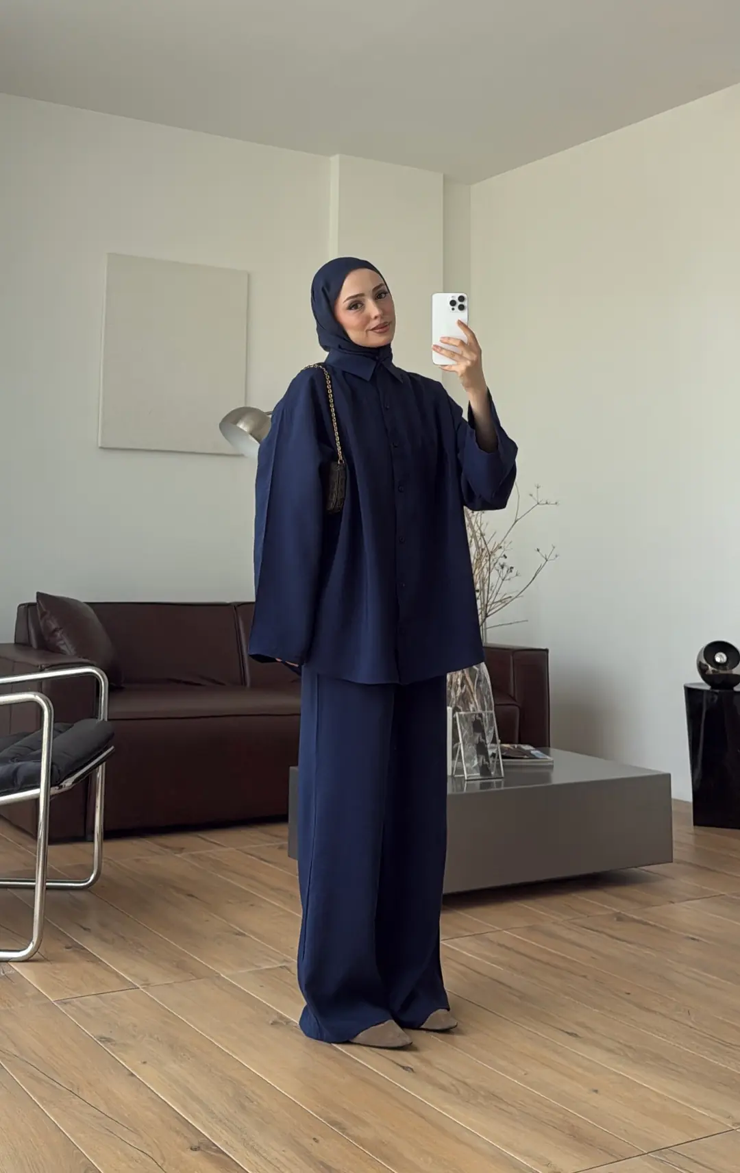 Tencel Bağlamalı Takım Lacivert