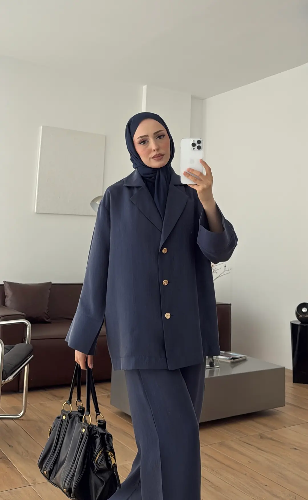 Toka Detay Tunik Takım Lacivert