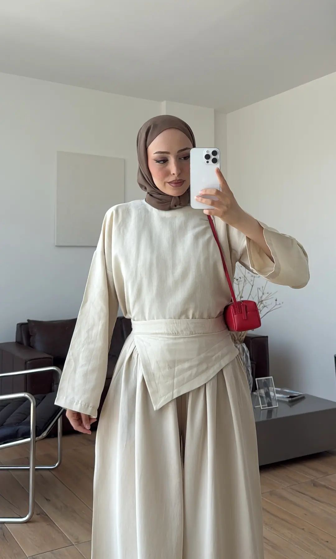 Lale Keten Takım Bej
